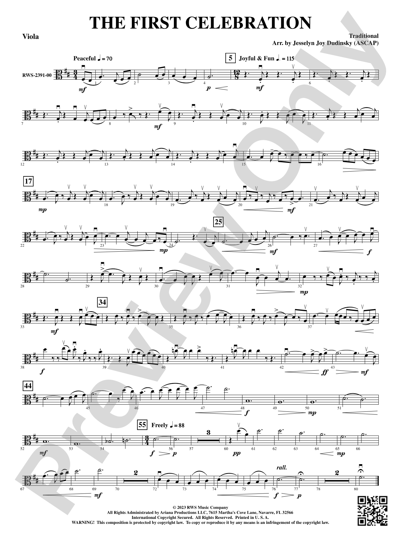The First Celebration: Viola