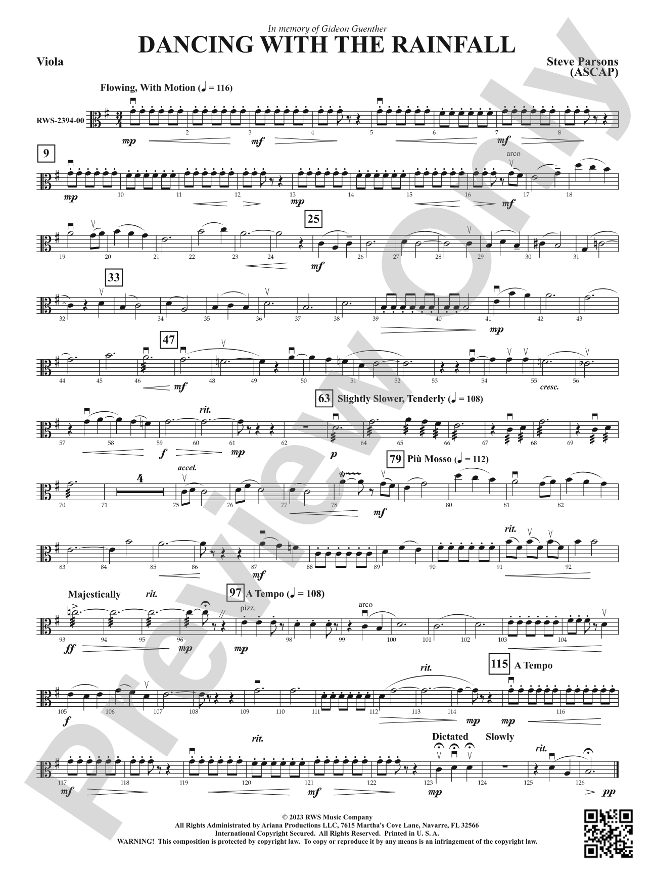 Dancing with the Rainfall: Viola