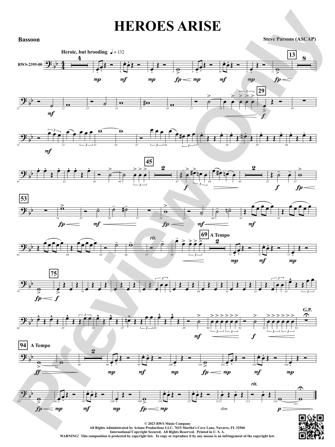 Heroes Arise: Bassoon