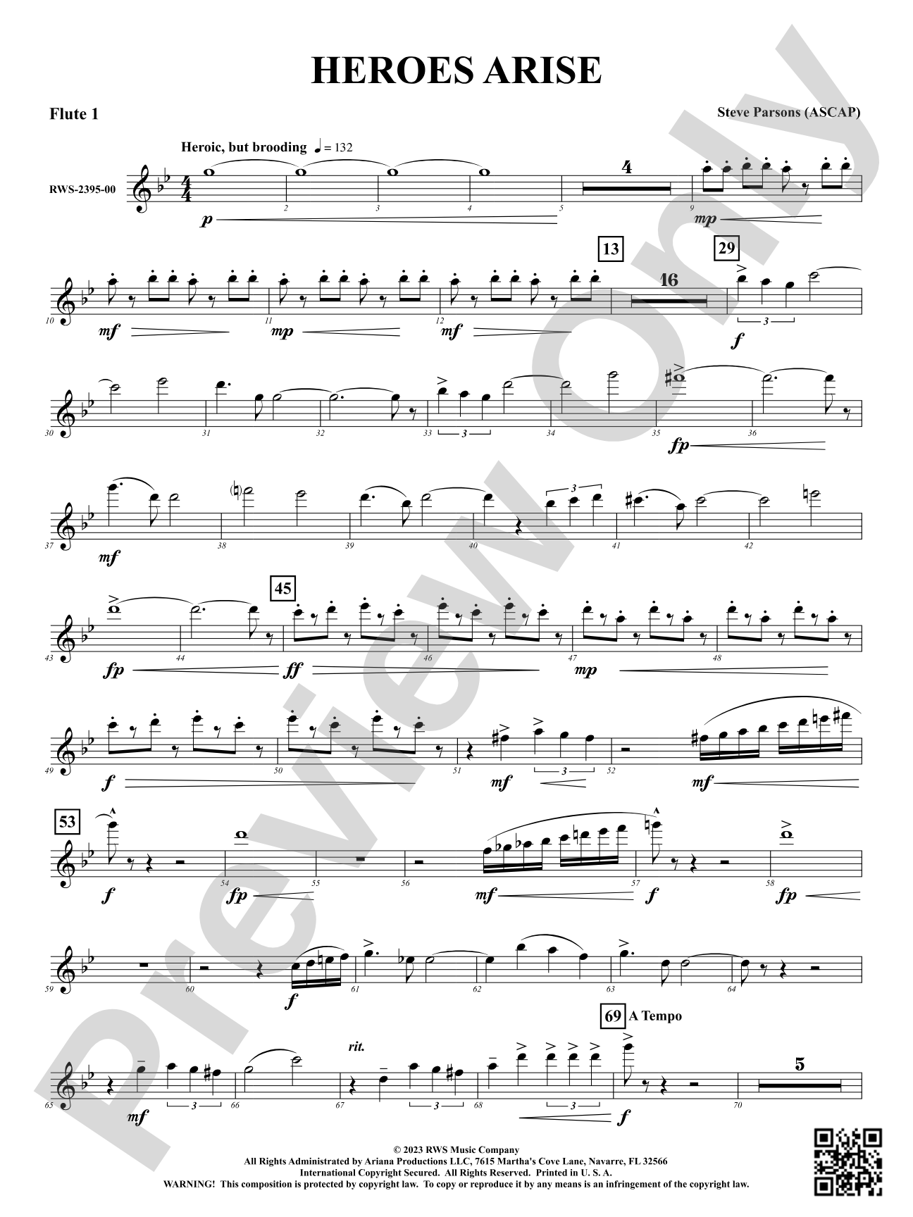 Heroes Arise: 1st Flute