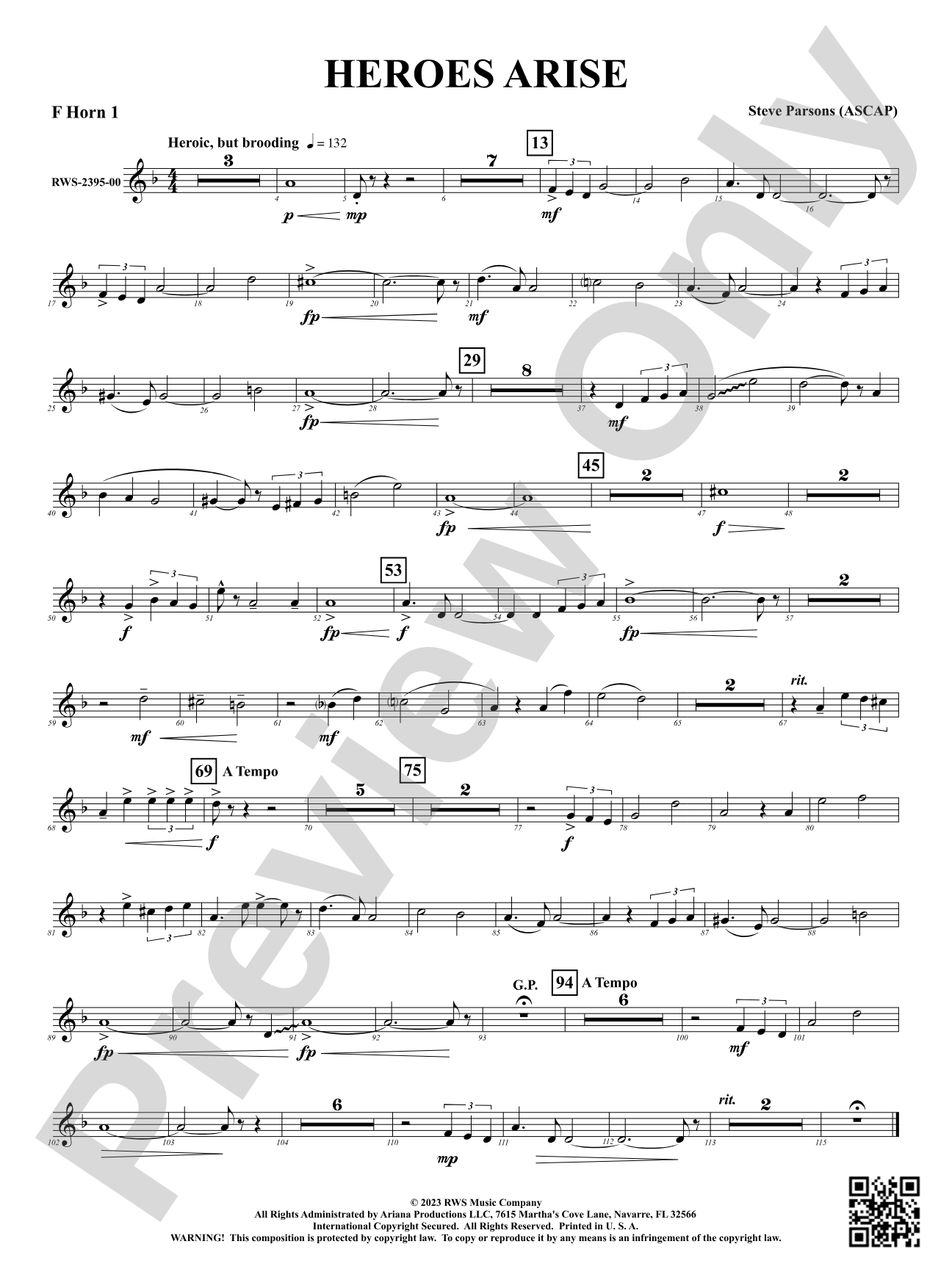 Heroes Arise: 1st F Horn