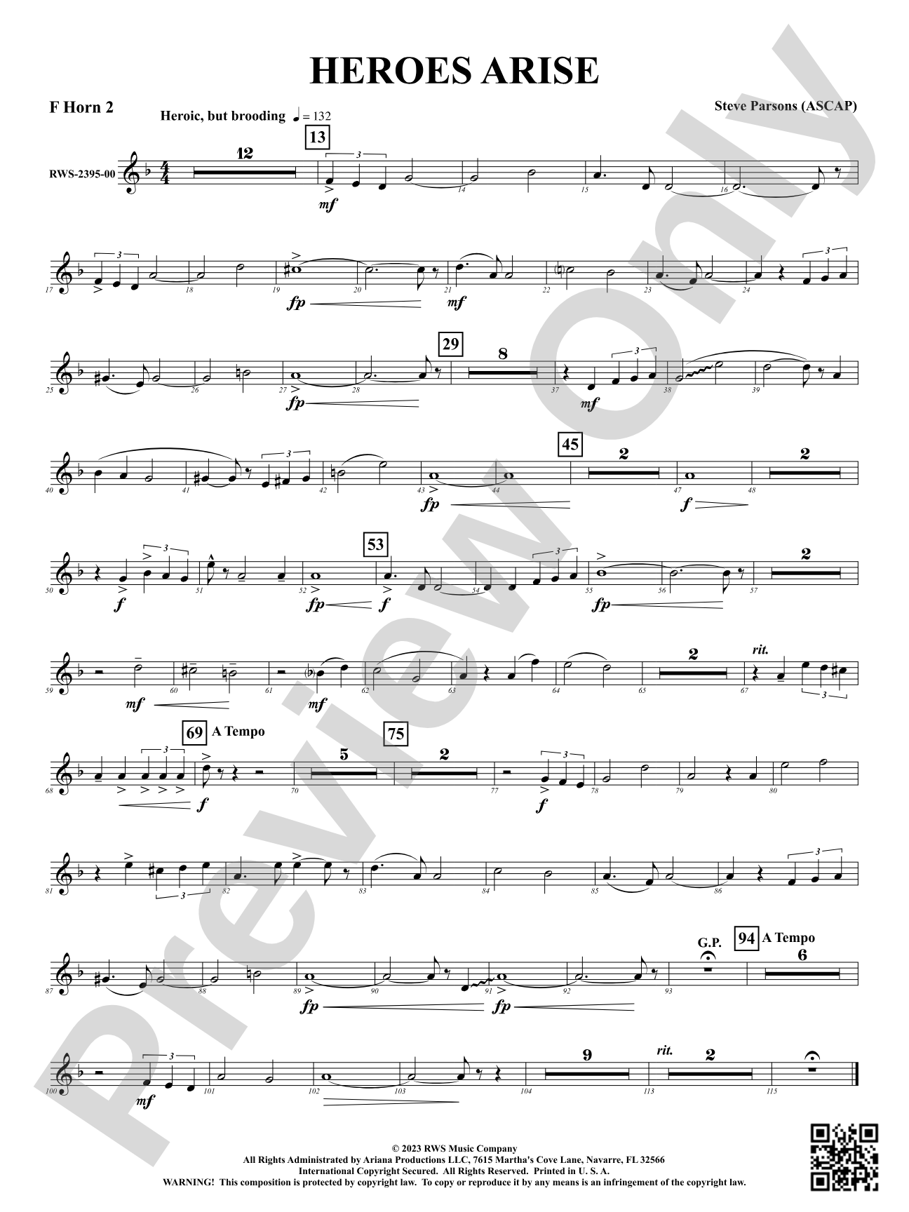 Heroes Arise: 2nd F Horn