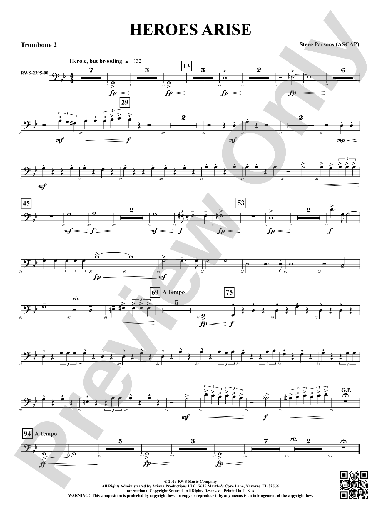 Heroes Arise: 2nd Trombone