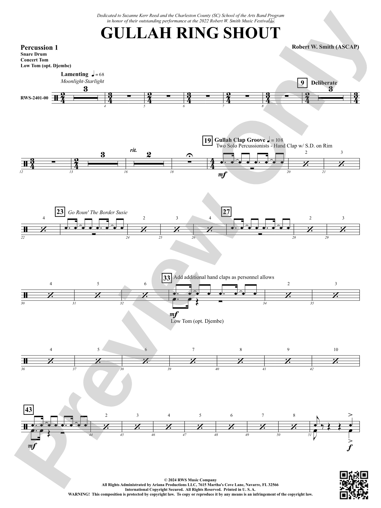 Gullah Ring Shout: 1st Percussion