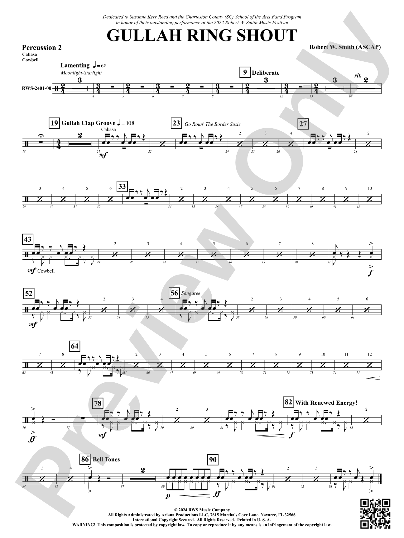 Gullah Ring Shout: 2nd Percussion