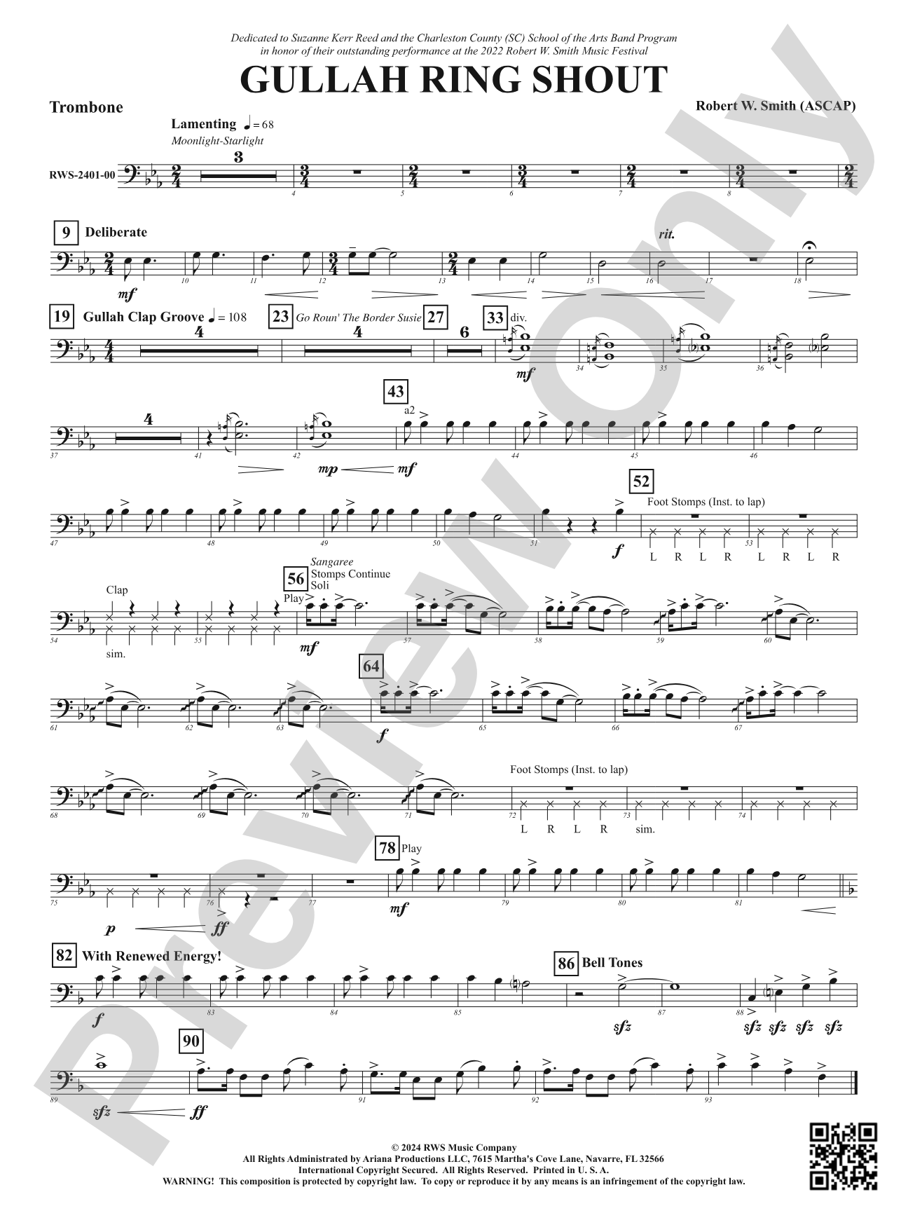 Gullah Ring Shout: 1st Trombone