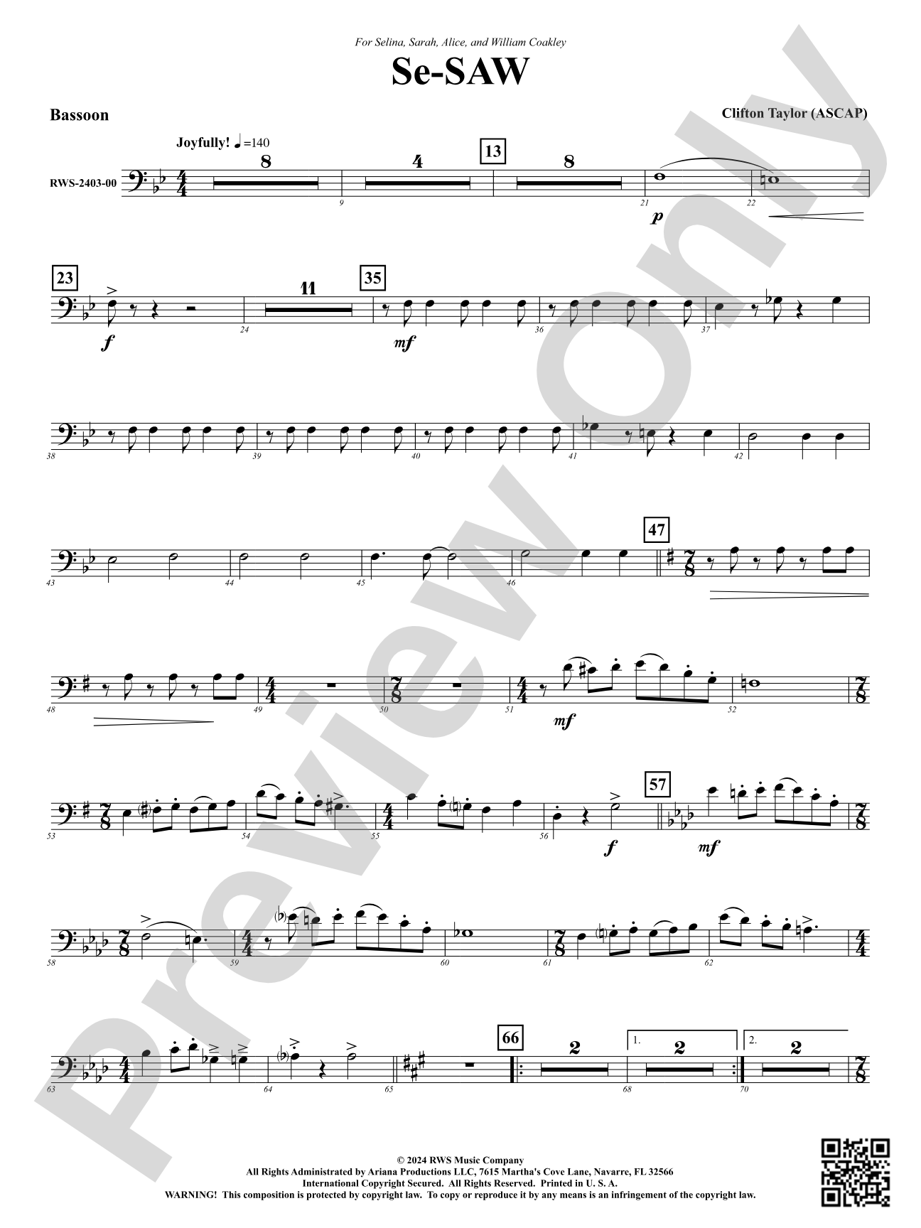 Se-SAW: Bassoon