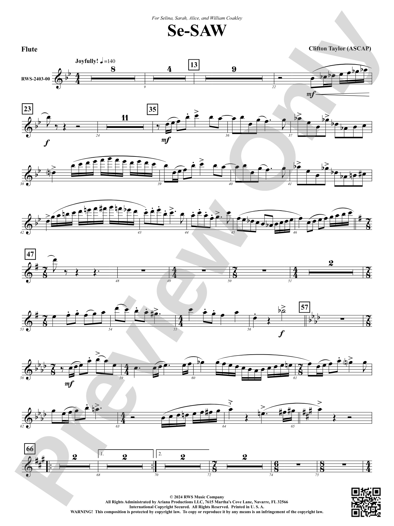 Se-SAW: 1st Flute