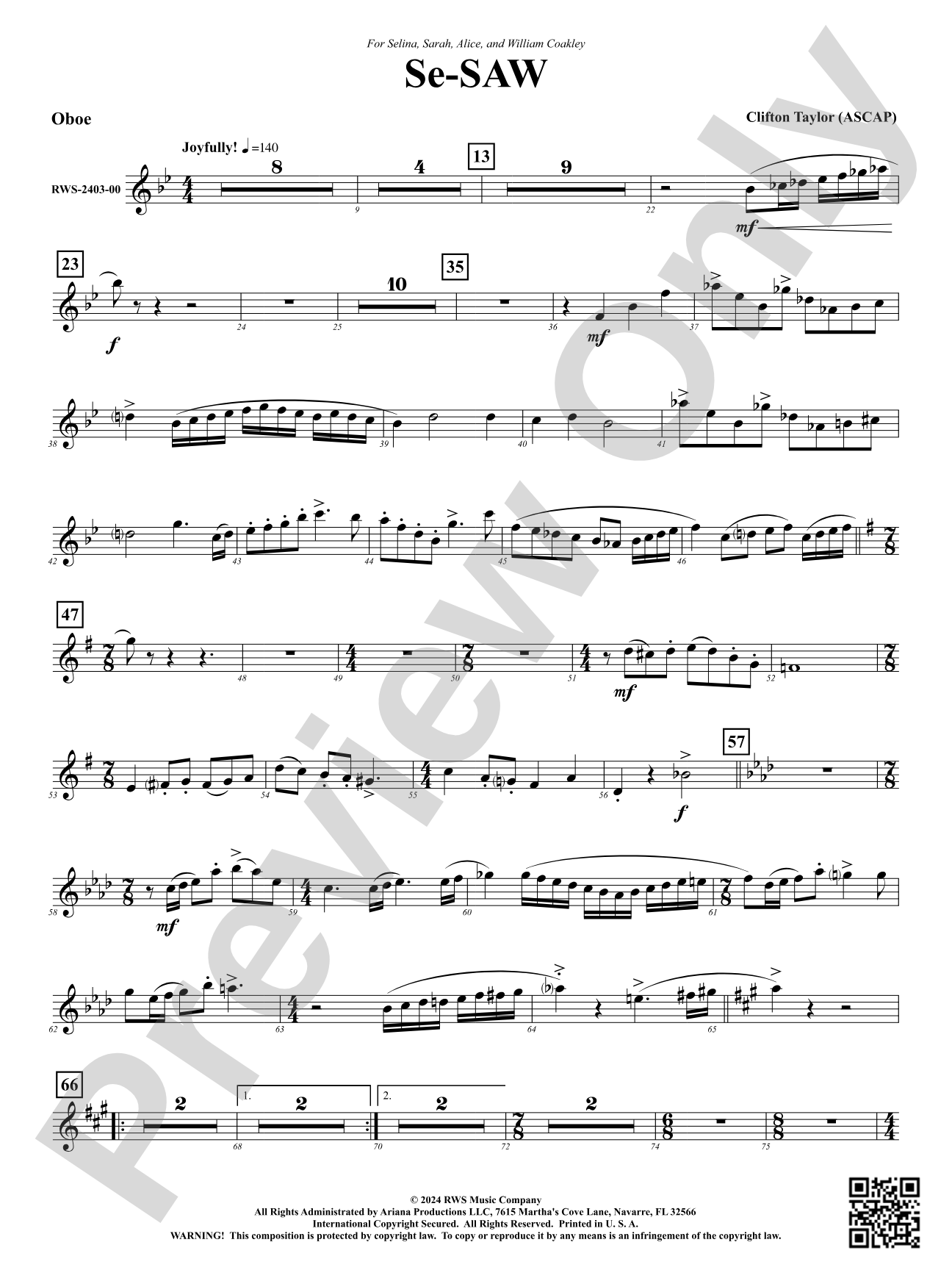 Se-SAW: Oboe