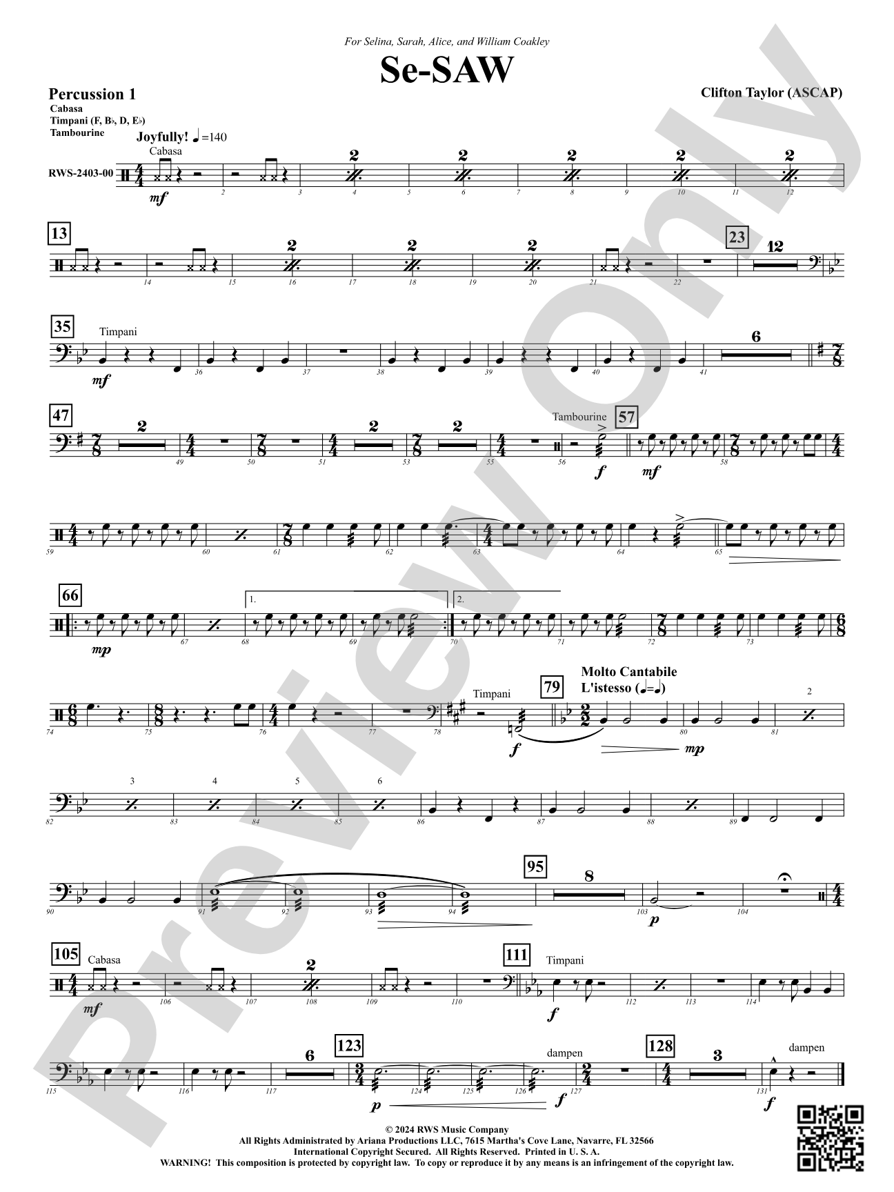 Se-SAW: 1st Percussion