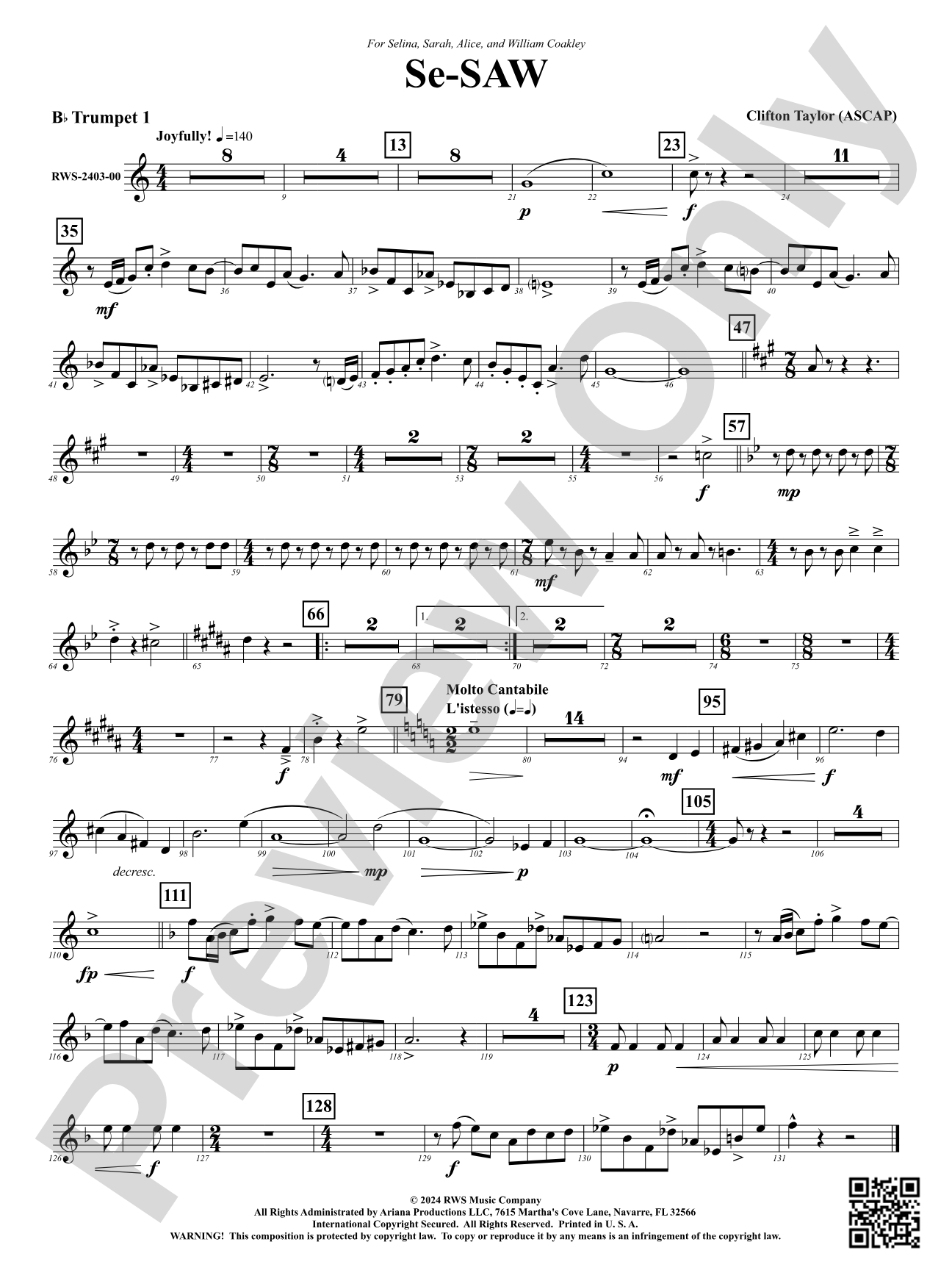 Se-SAW: 1st B-flat Trumpet