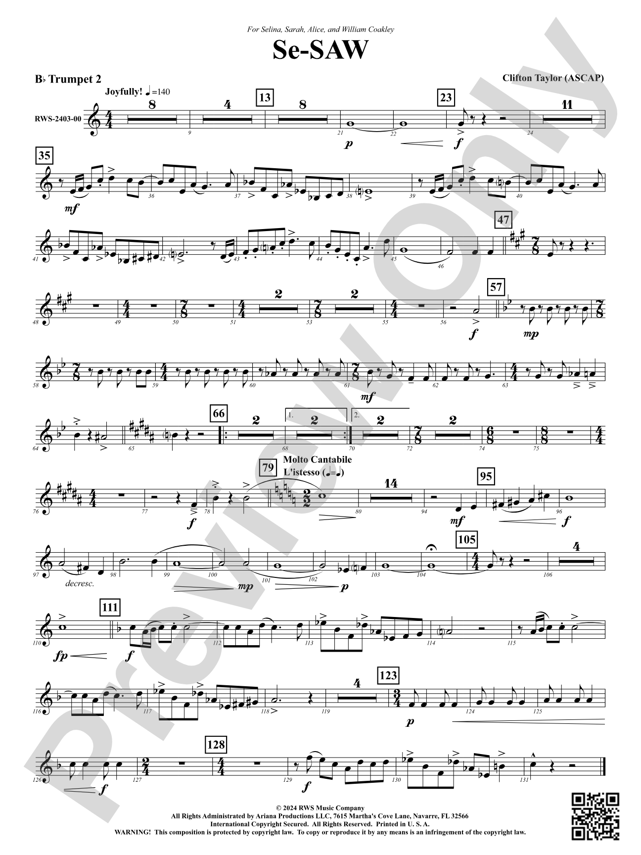 Se-SAW: 2nd B-flat Trumpet