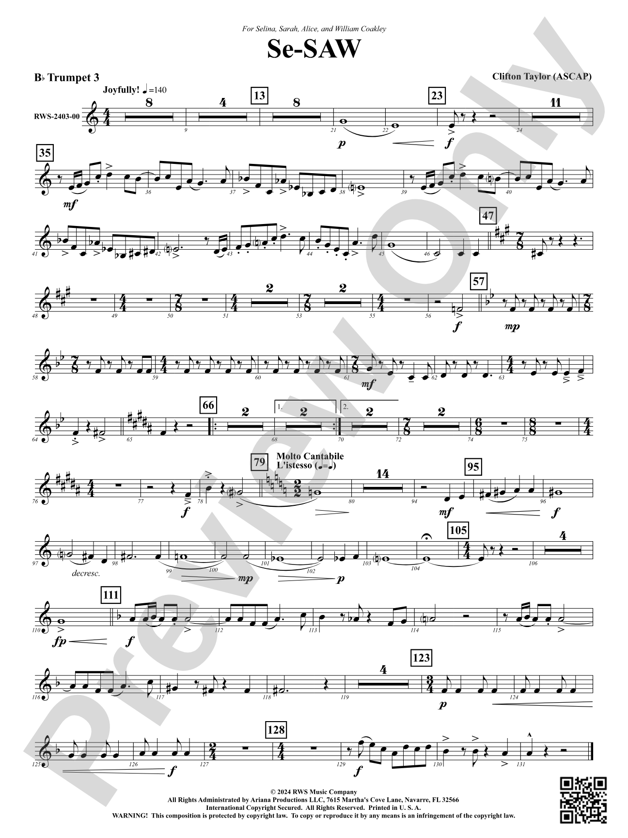 Se-SAW: 3rd B-flat Trumpet