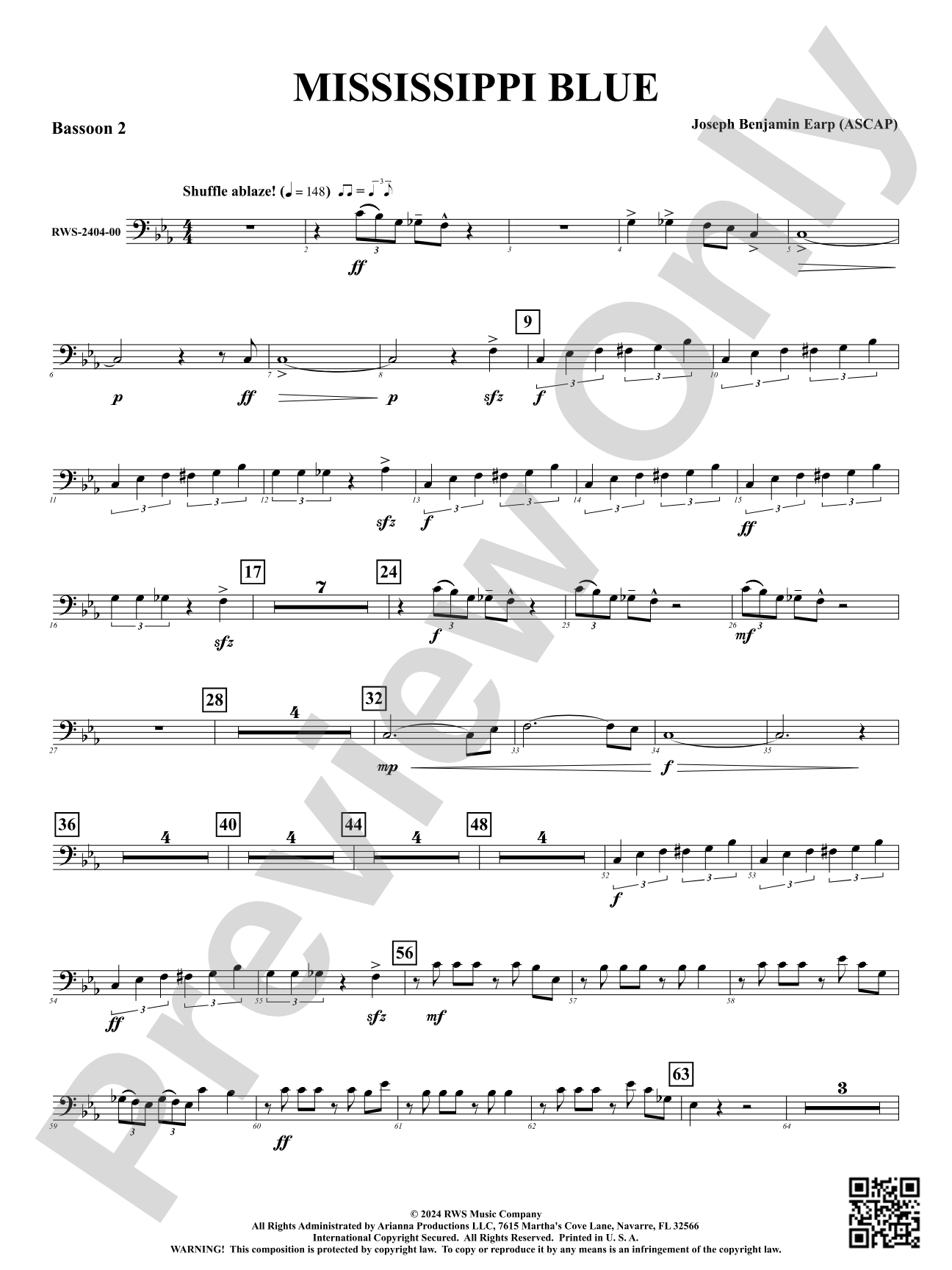Mississippi Blue: 2nd Bassoon