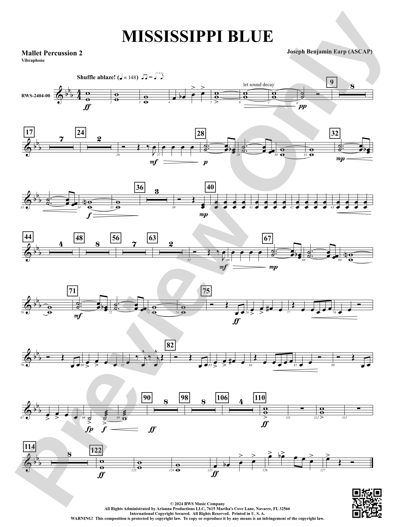 Mississippi Blue: 2nd Mallet Percussion