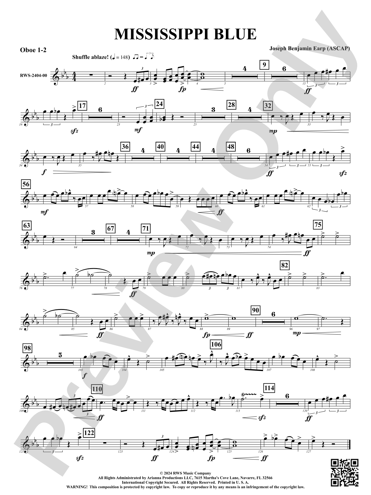 Mississippi Blue: 1st & 2nd Oboe