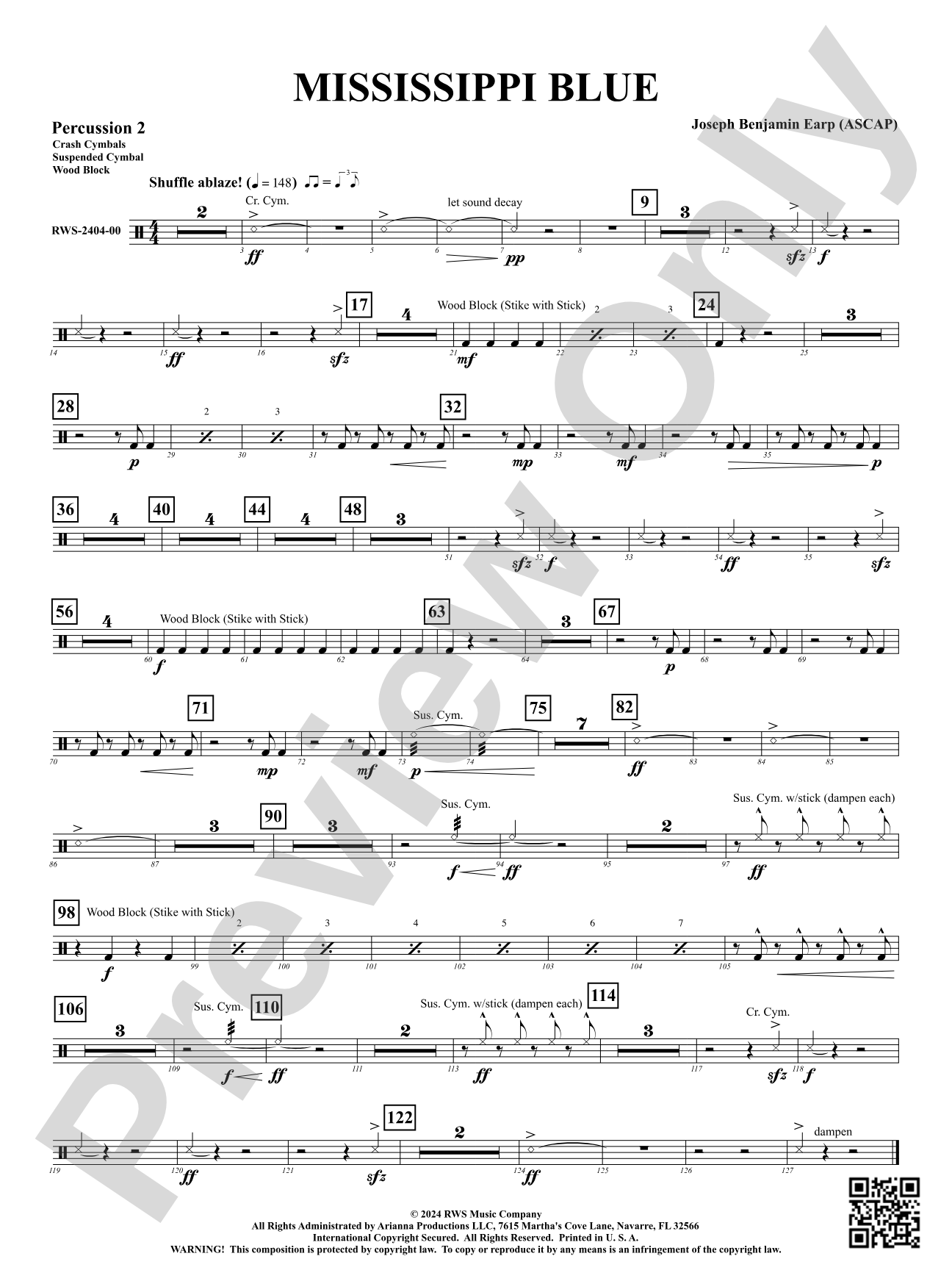 Mississippi Blue: 2nd Percussion
