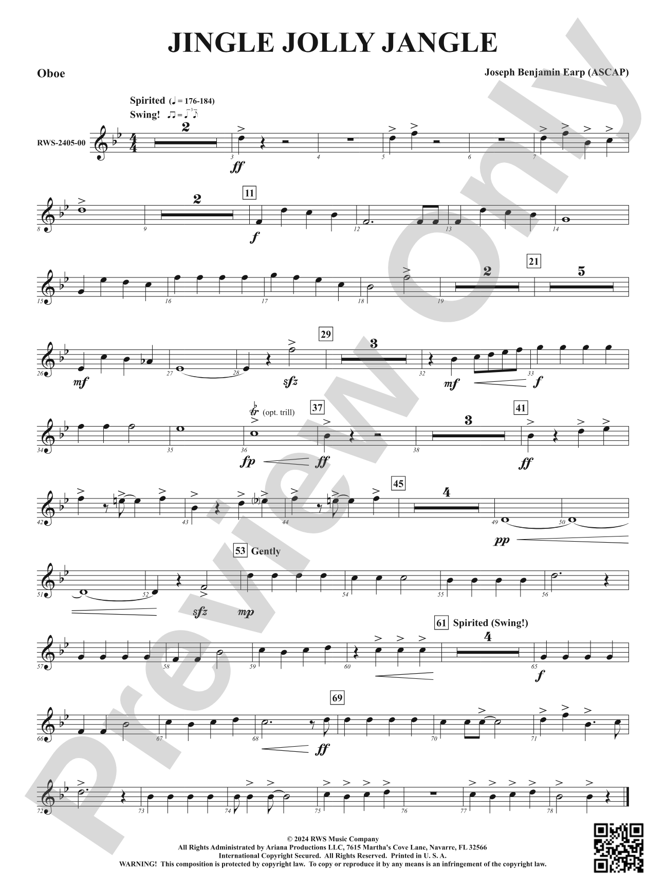 Jingle Jolly Jangle: Oboe