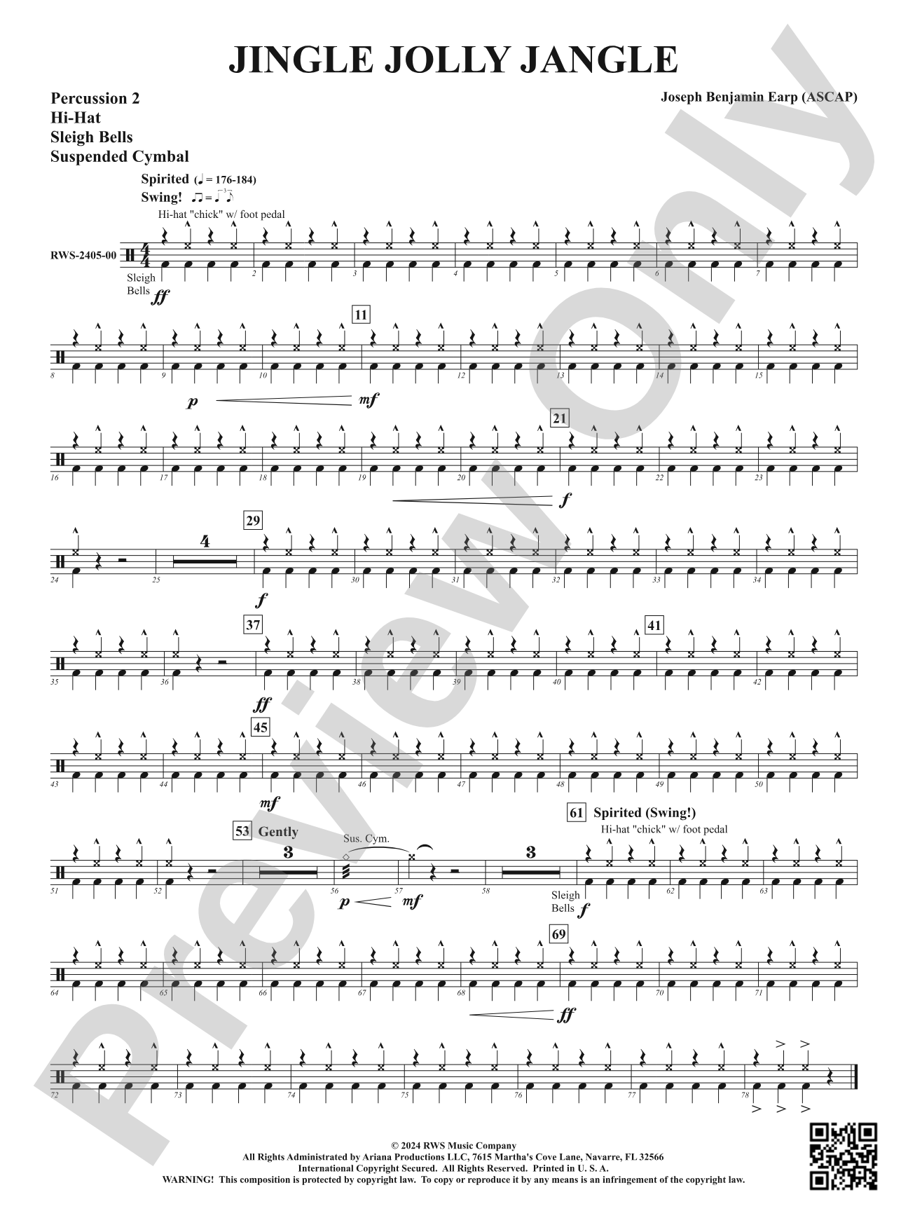 Jingle Jolly Jangle: 2nd Percussion
