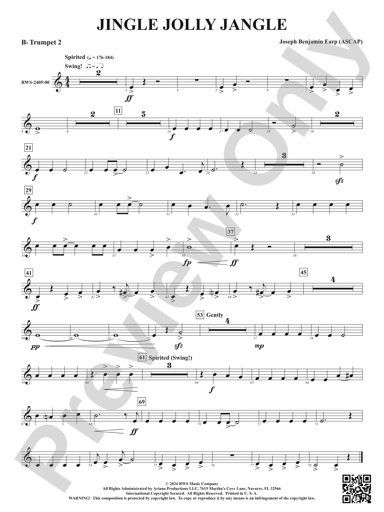 Jingle Jolly Jangle: 2nd B-flat Trumpet