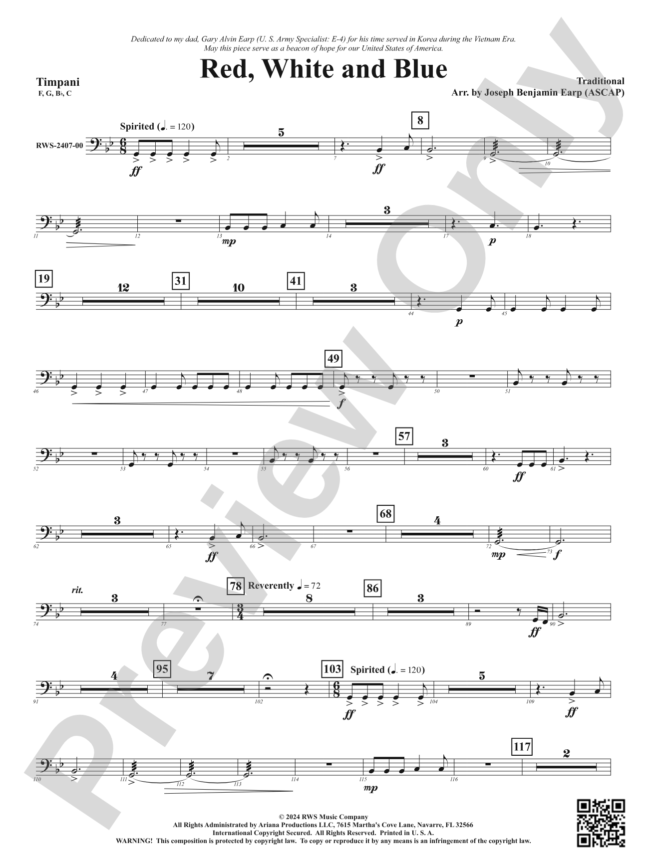 Red, White and Blue: Timpani
