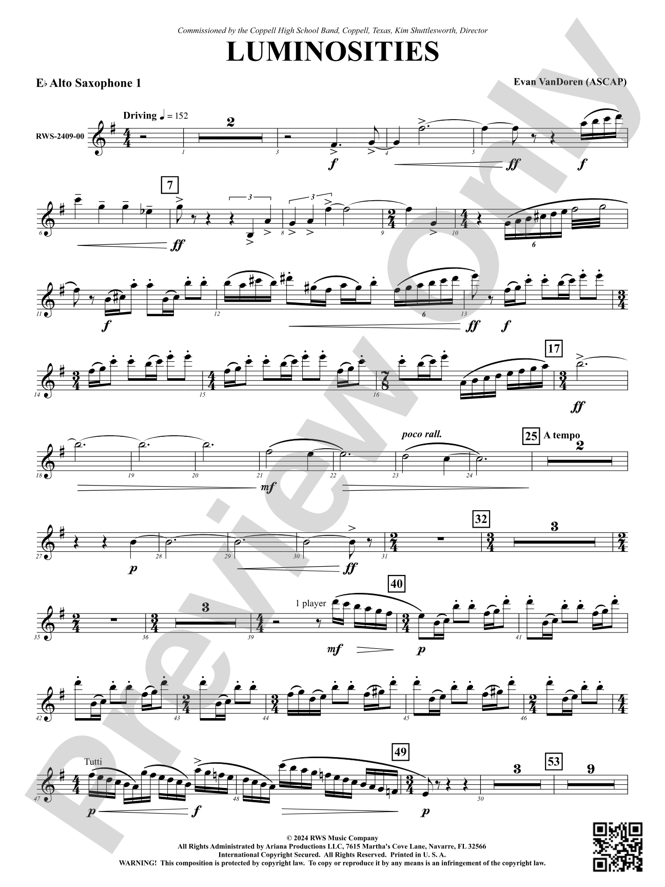 Luminosities: 1st E-flat Alto Saxophone