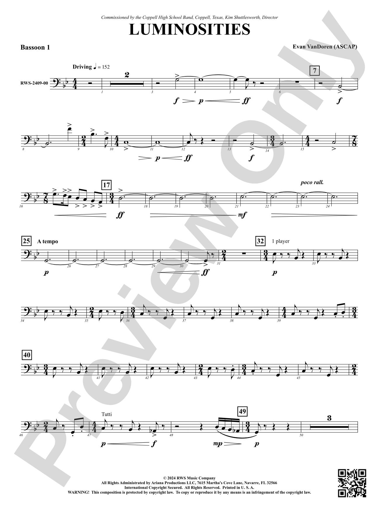 Luminosities: Bassoon