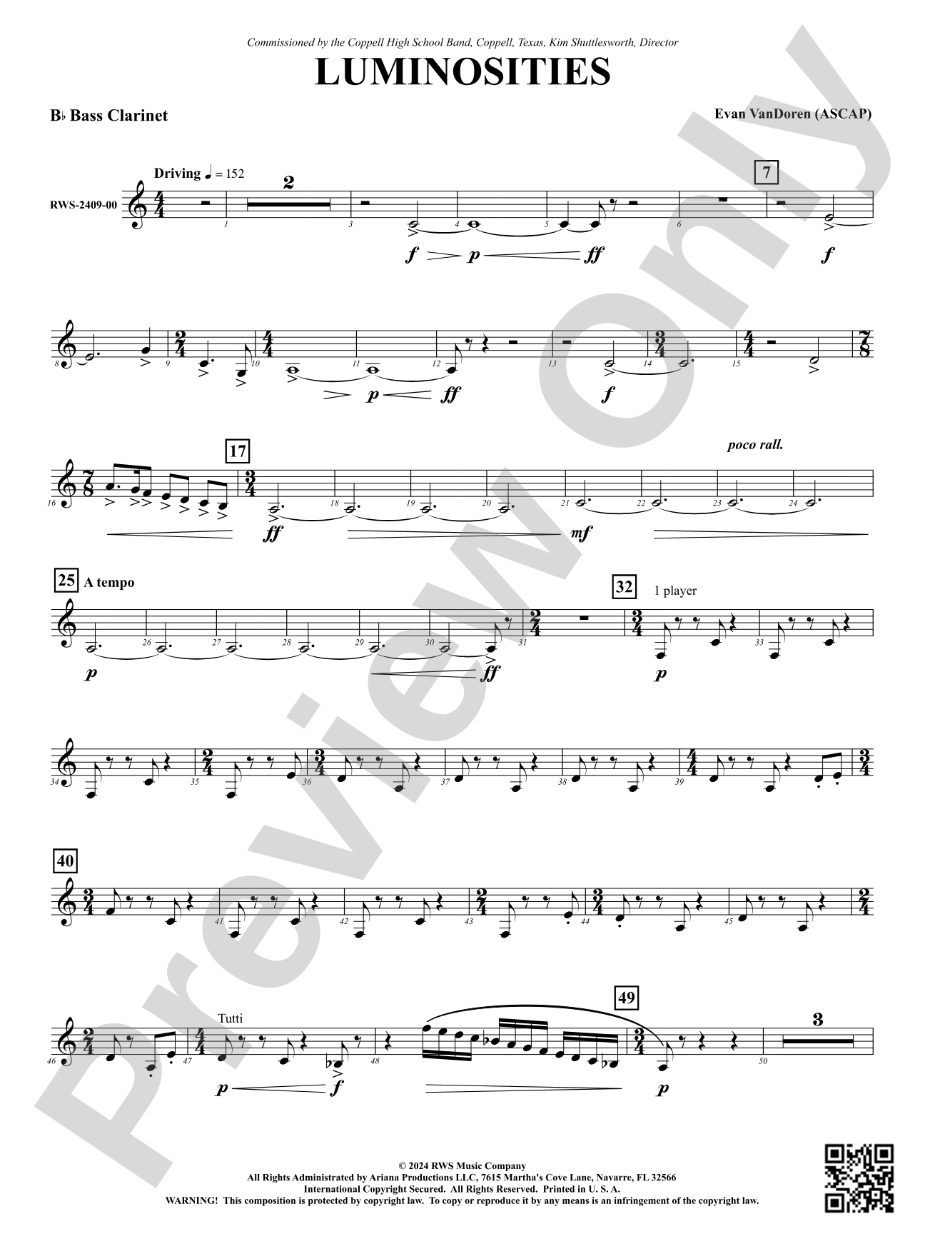 Luminosities: Bass Clarinet