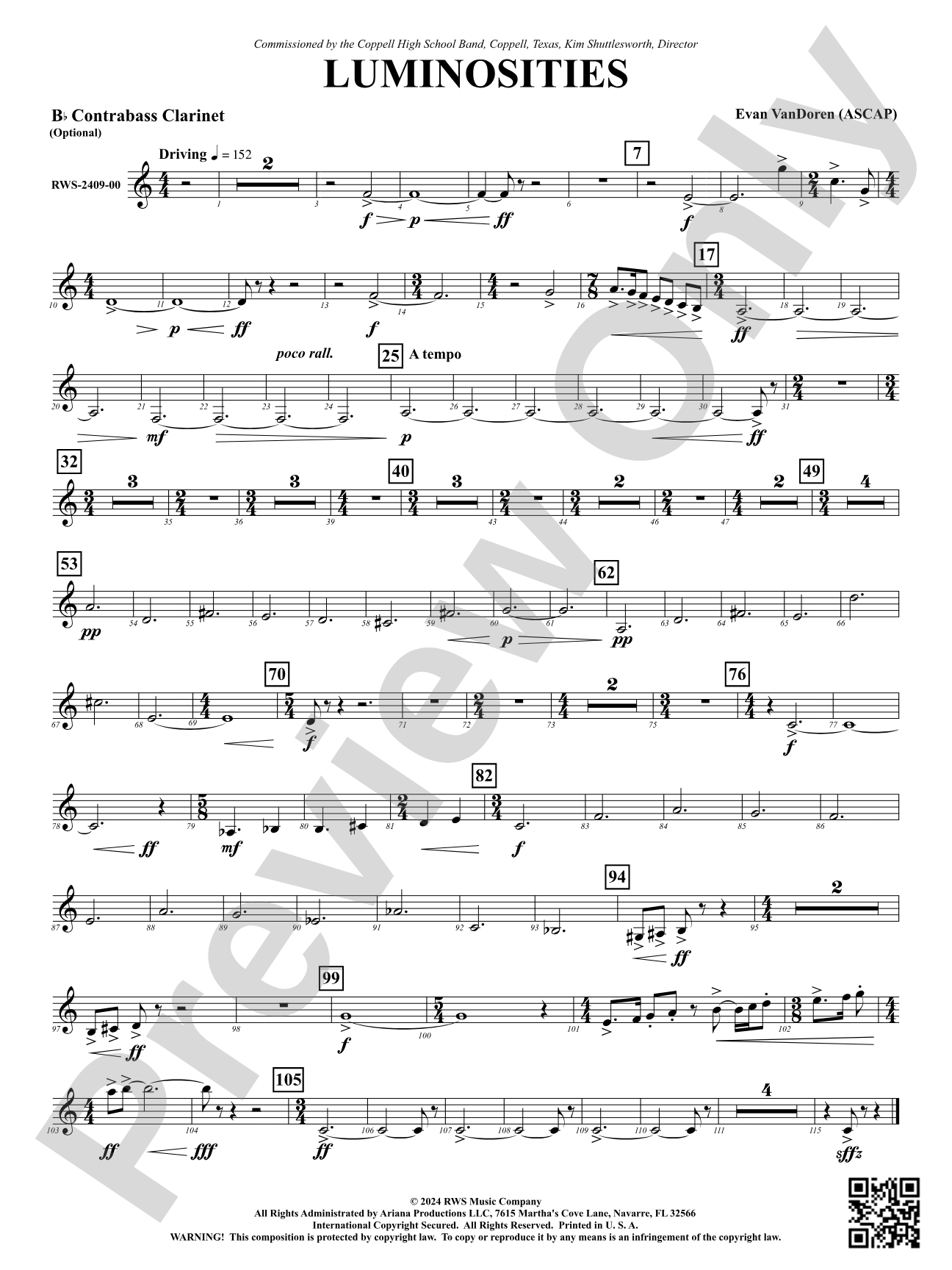 Luminosities: B-flat Contrabass Clarinet