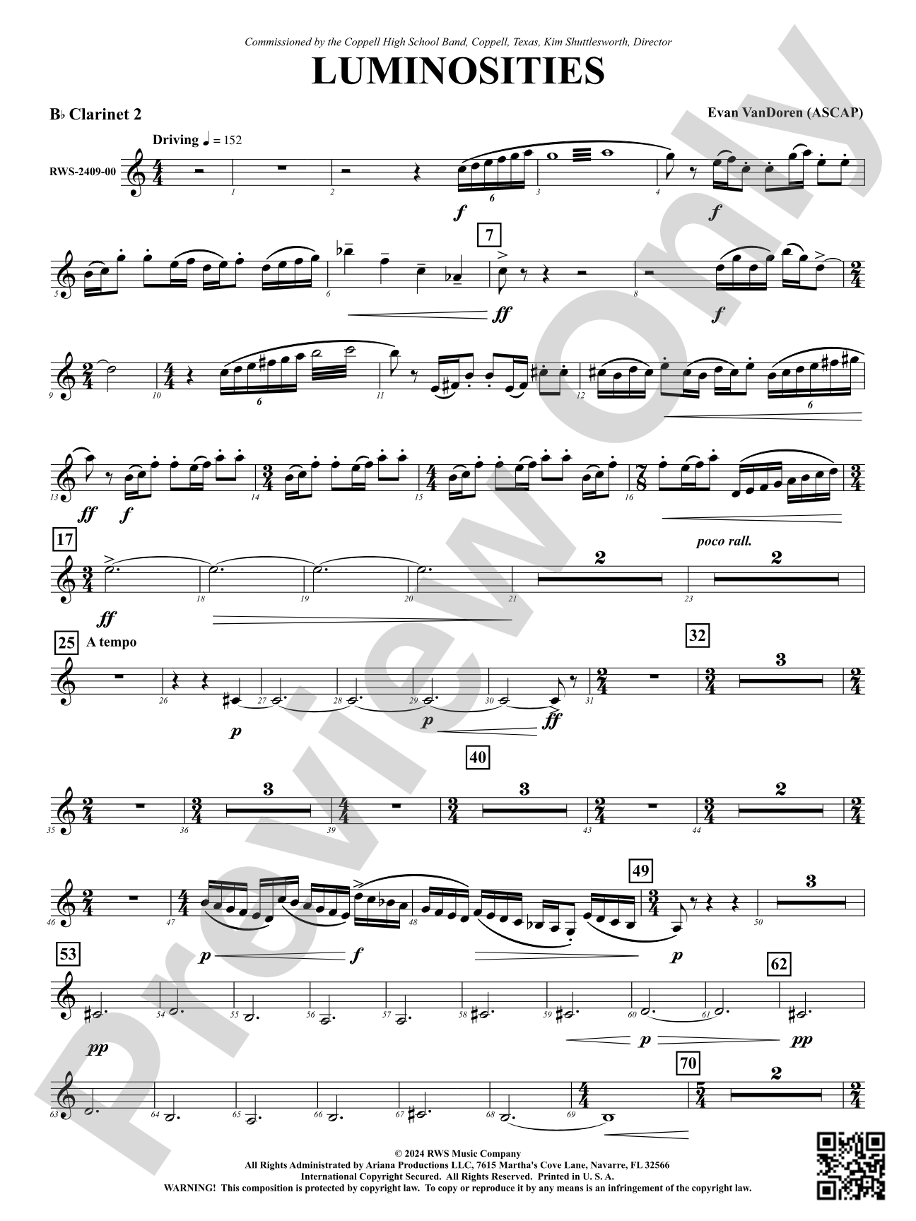 Luminosities: 2nd B-flat Clarinet