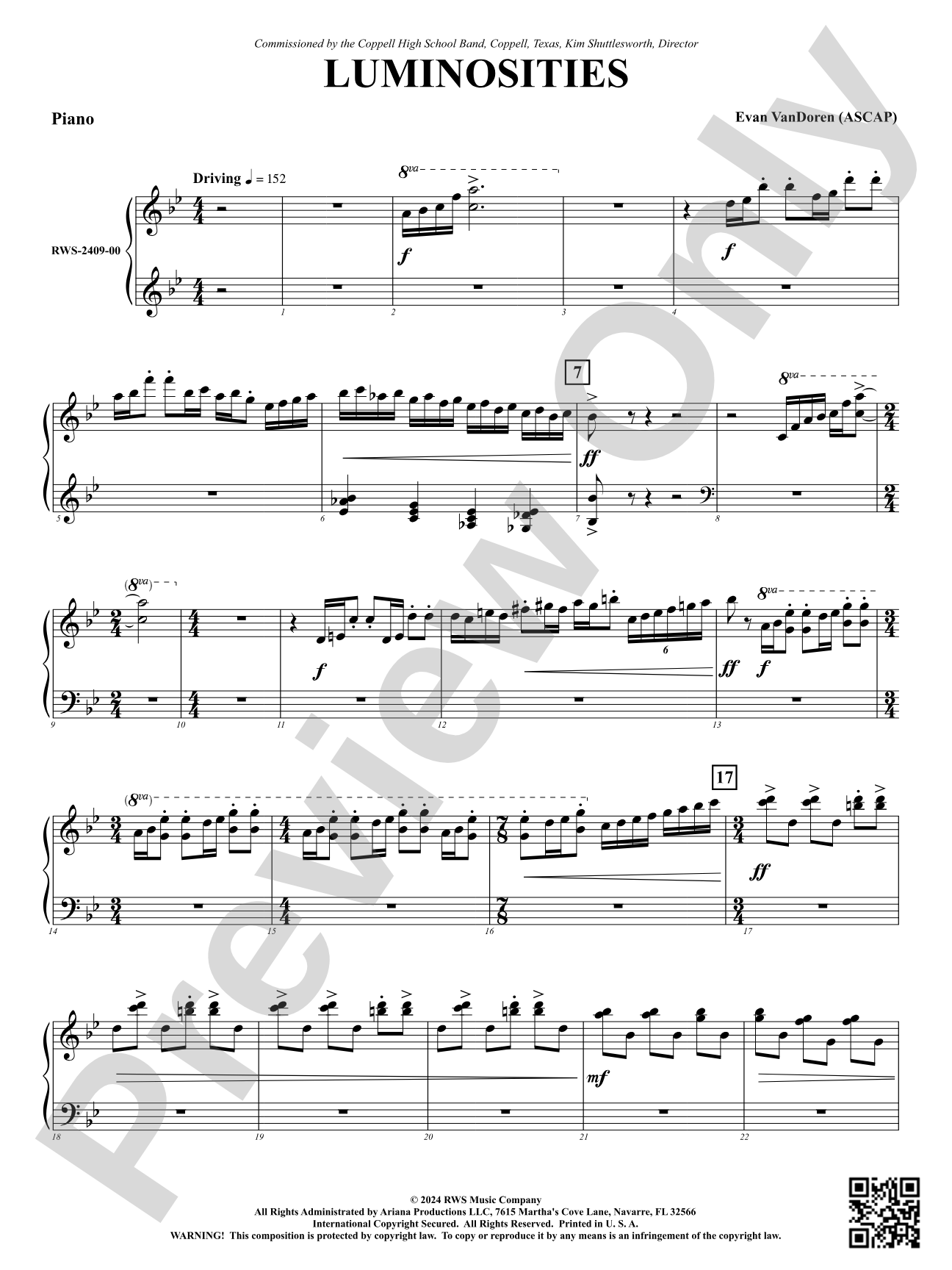 Luminosities: Piano Accompaniment