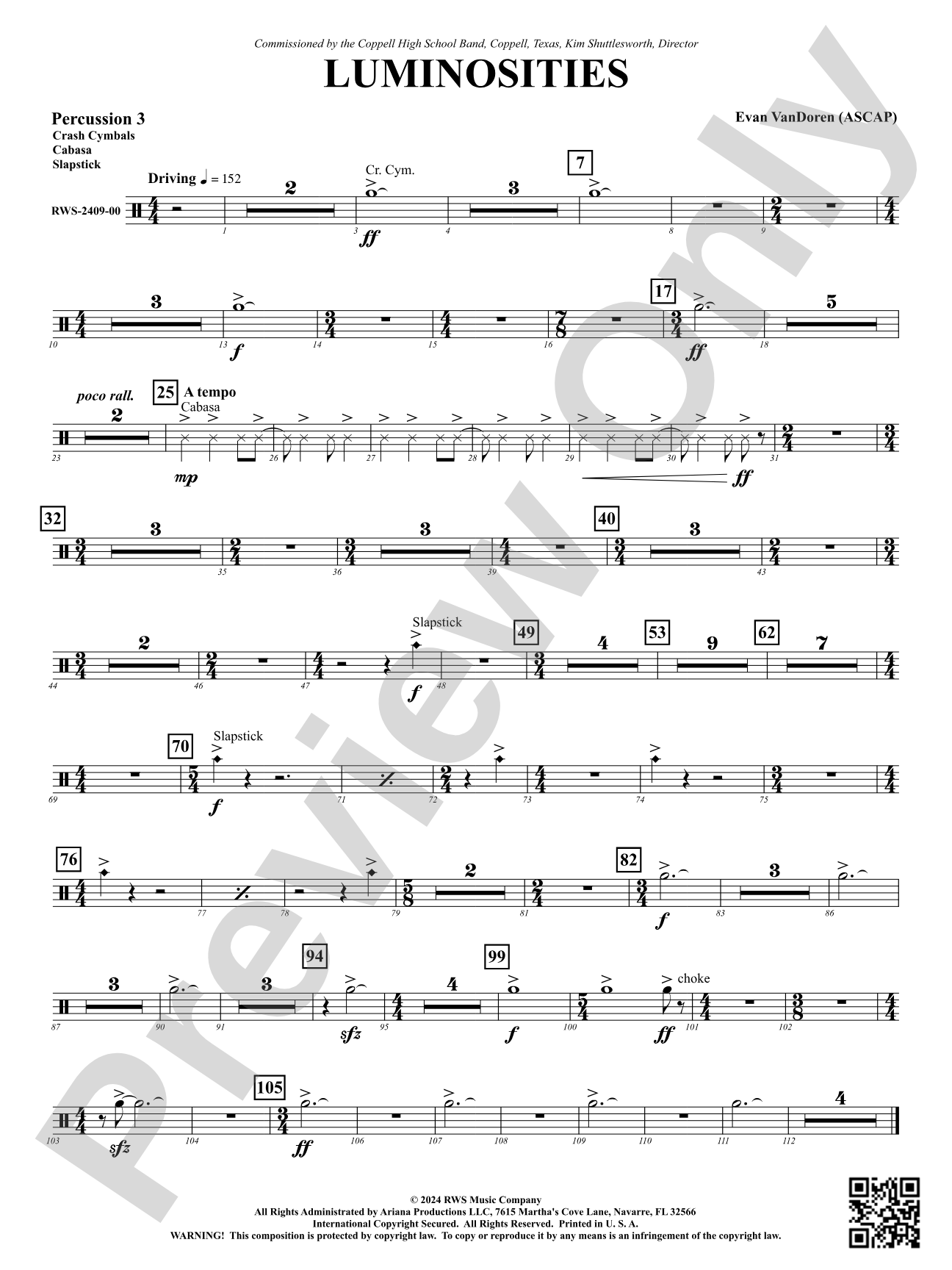 Luminosities: 3rd Percussion