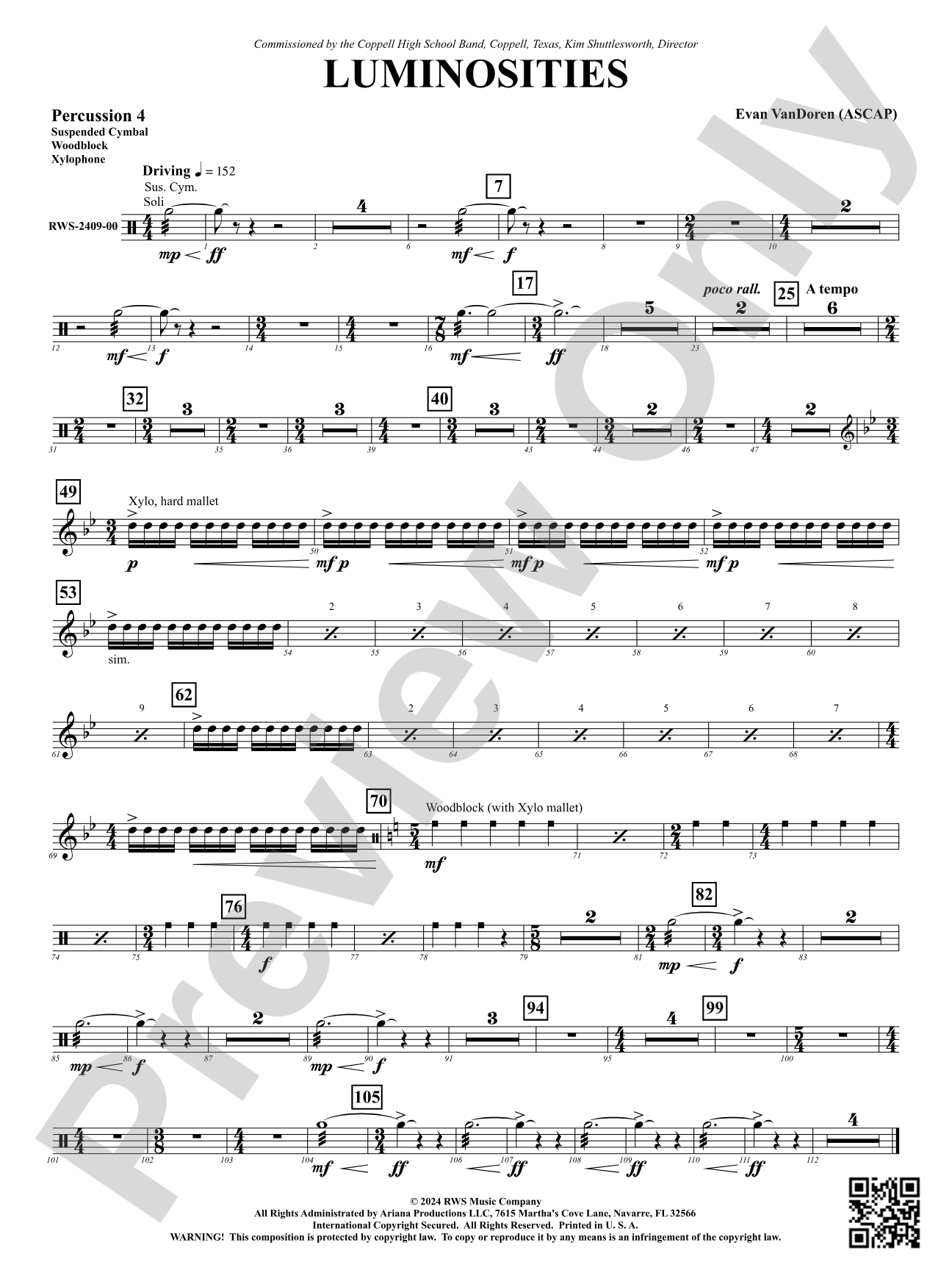 Luminosities: 4th Percussion