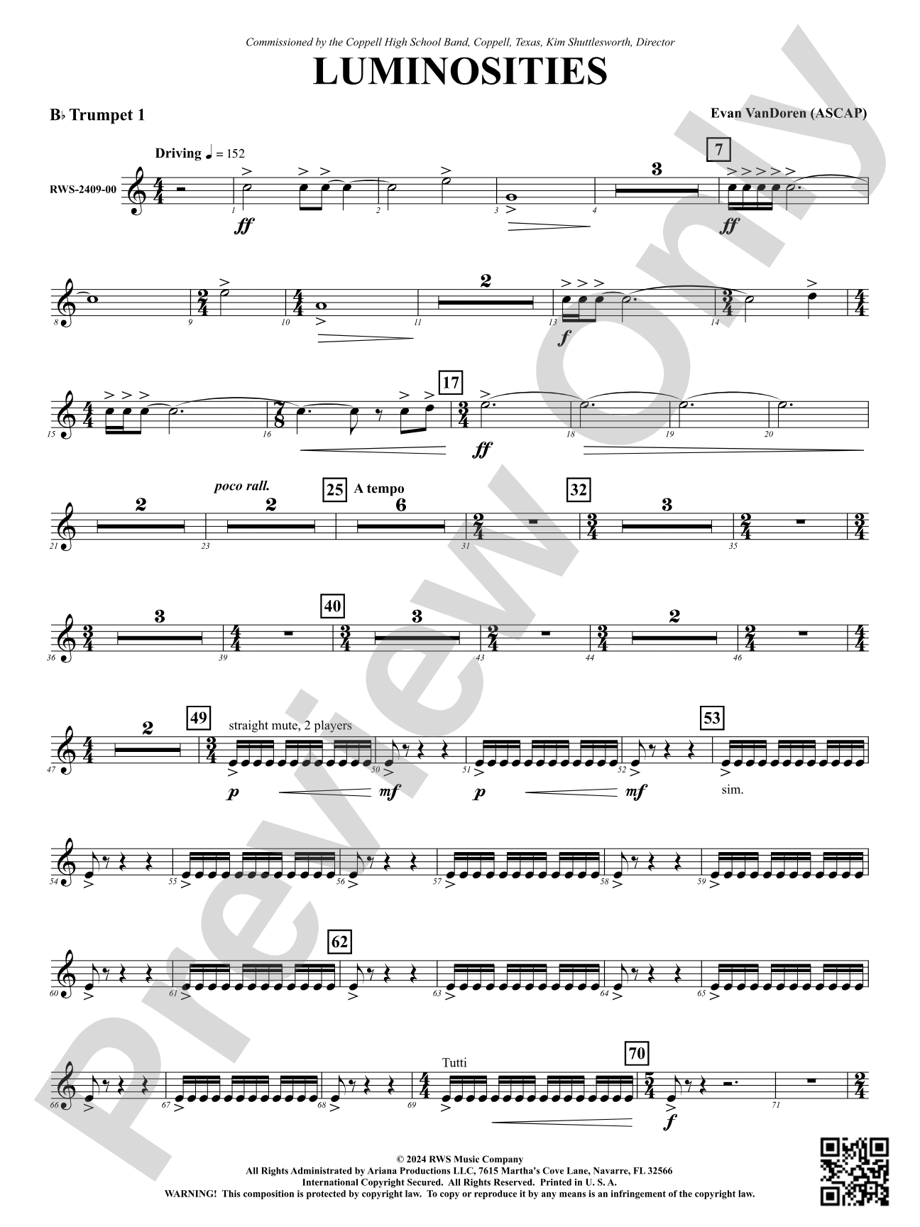 Luminosities: 1st B-flat Trumpet