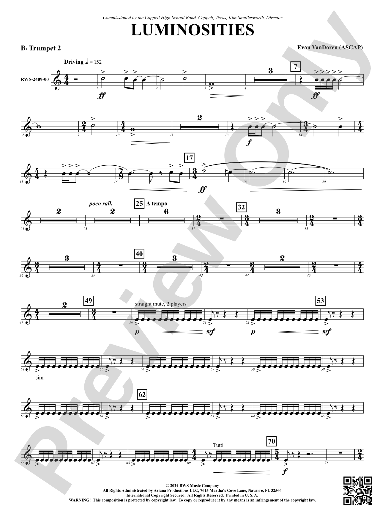 Luminosities: 2nd B-flat Trumpet