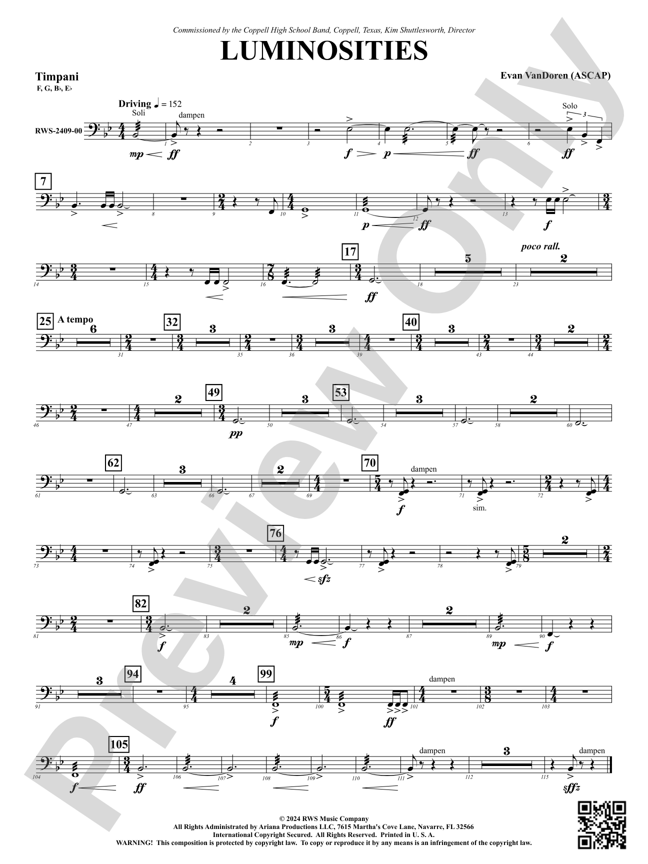Luminosities: Timpani