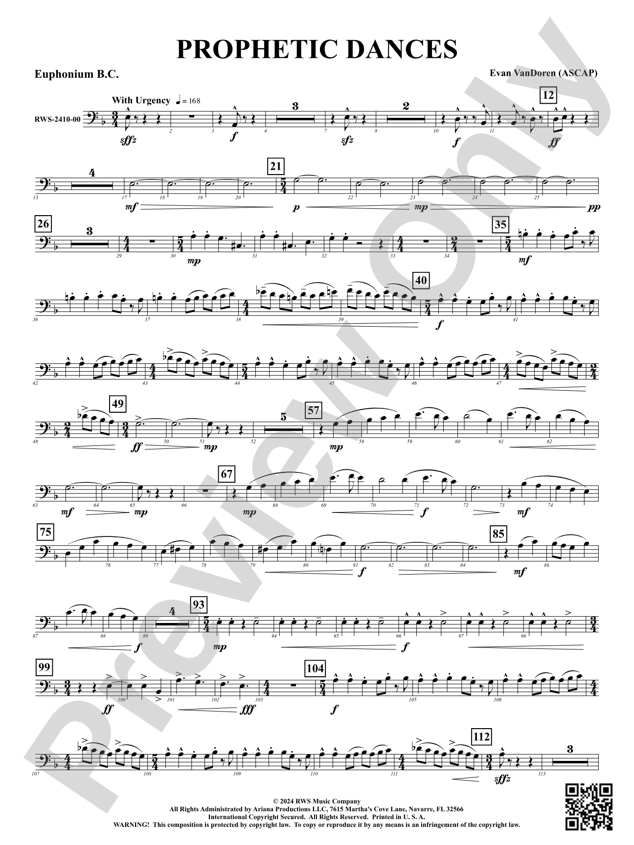 Prophetic Dances: Baritone B.C.