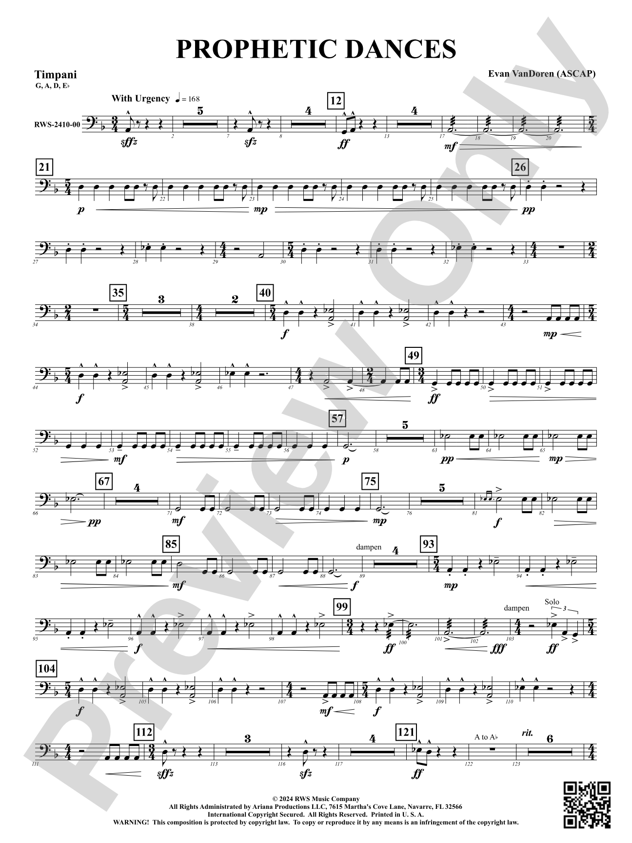 Prophetic Dances: Timpani