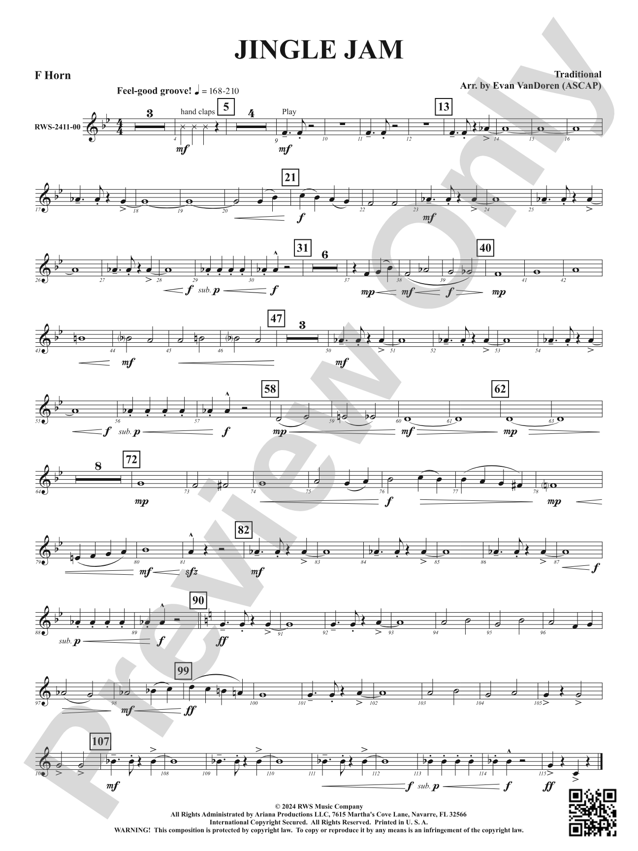 Jingle Jam: 1st F Horn