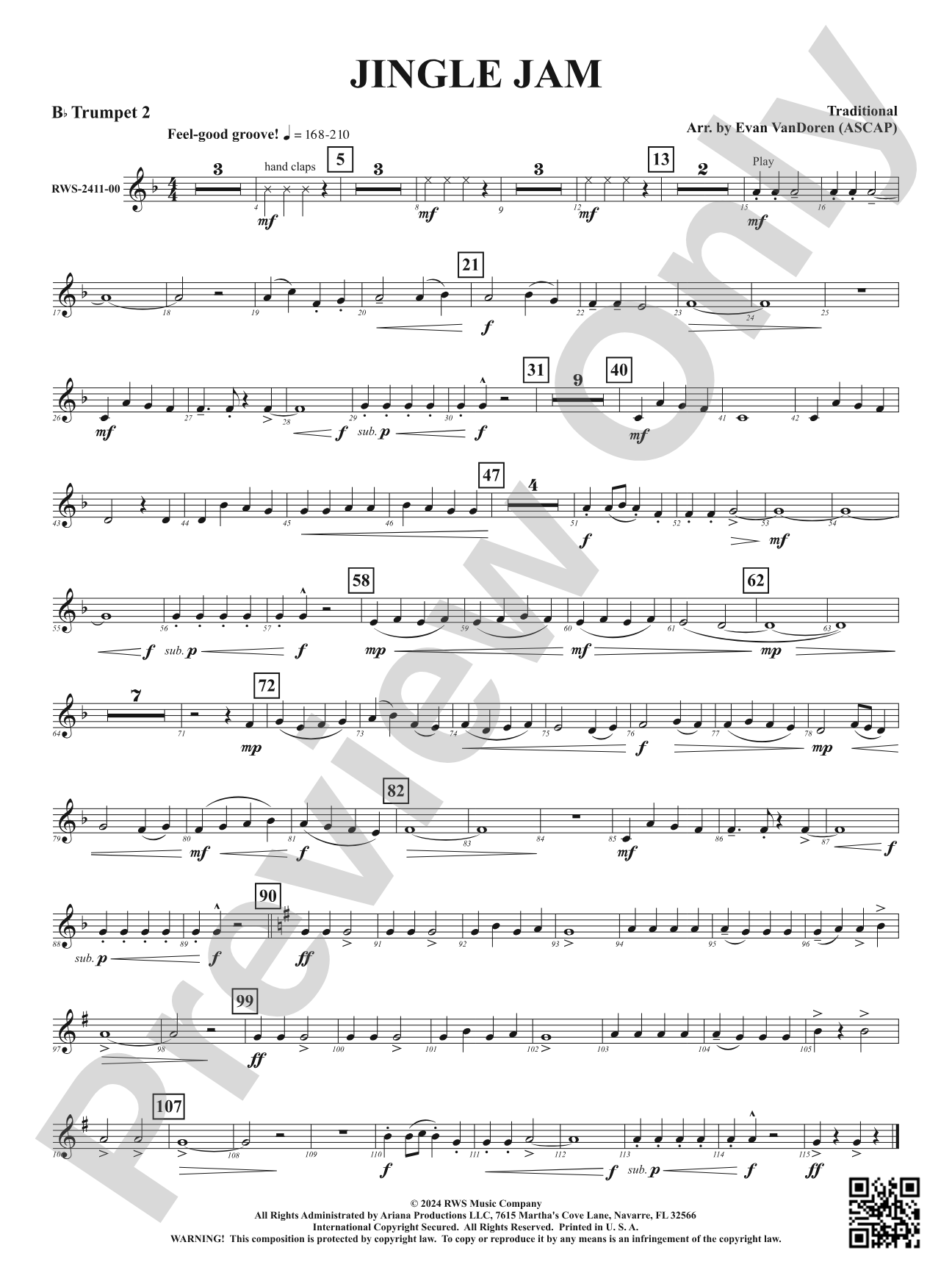 Jingle Jam: 2nd B-flat Trumpet