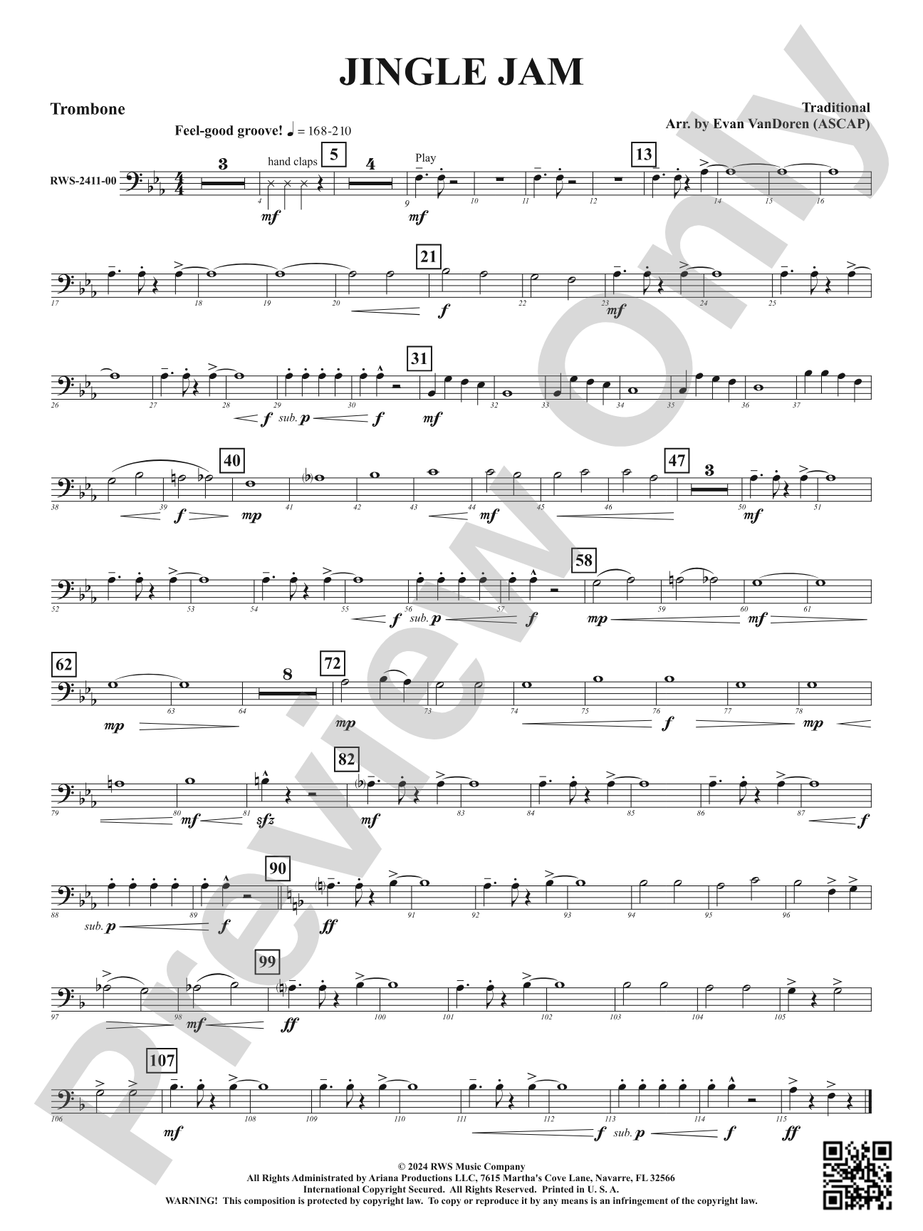 Jingle Jam: 1st Trombone