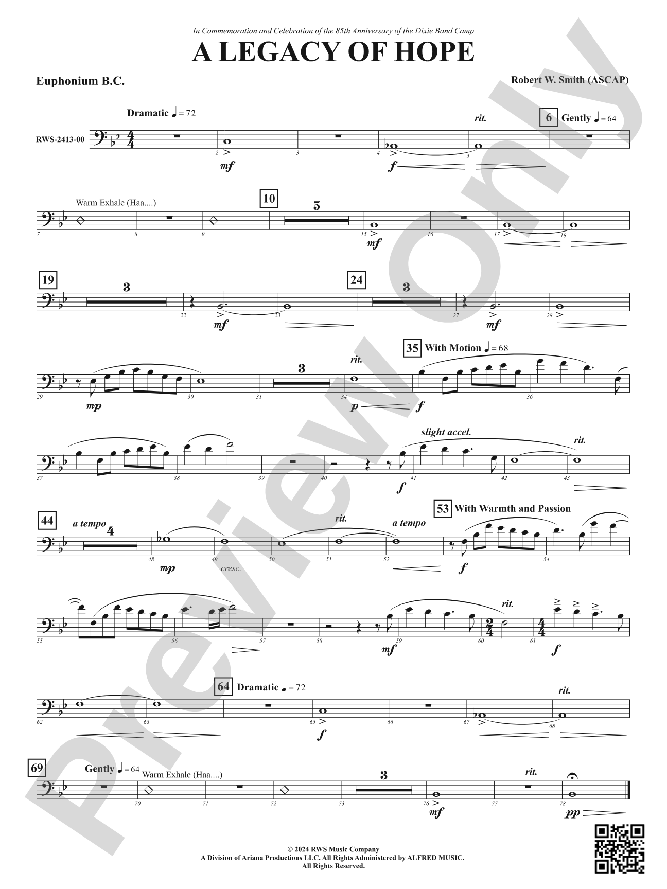 A Legacy of Hope: Baritone B.C.