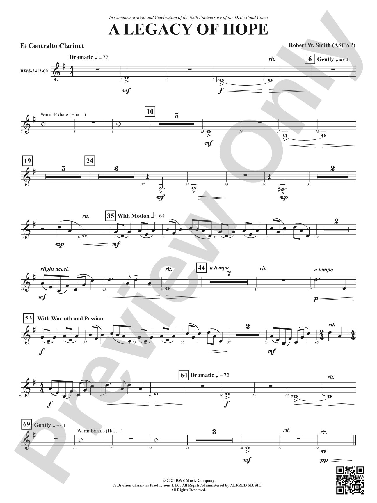 A Legacy of Hope: E-flat Contra-Alto Clarinet