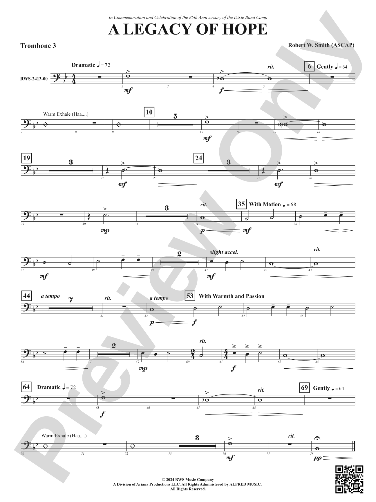 A Legacy of Hope: 3rd Trombone