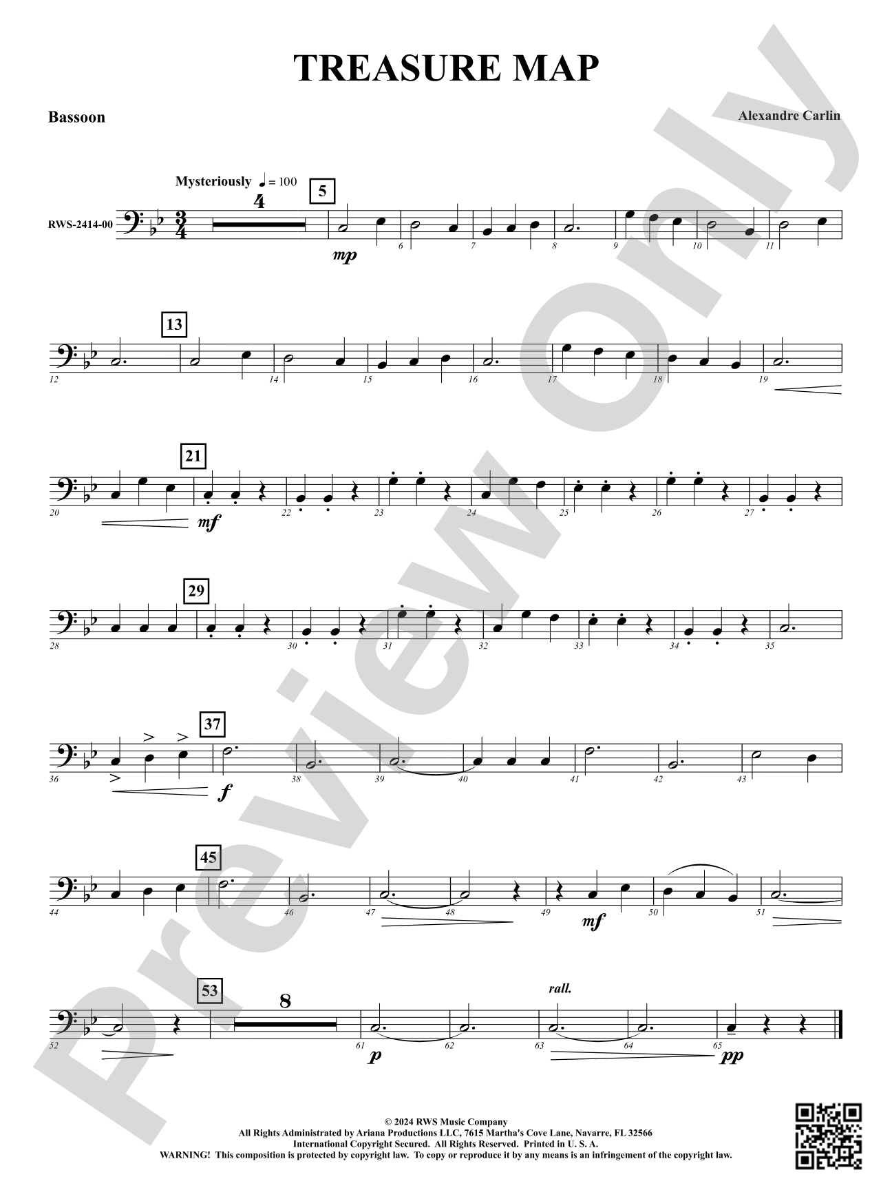 Treasure Map: Bassoon