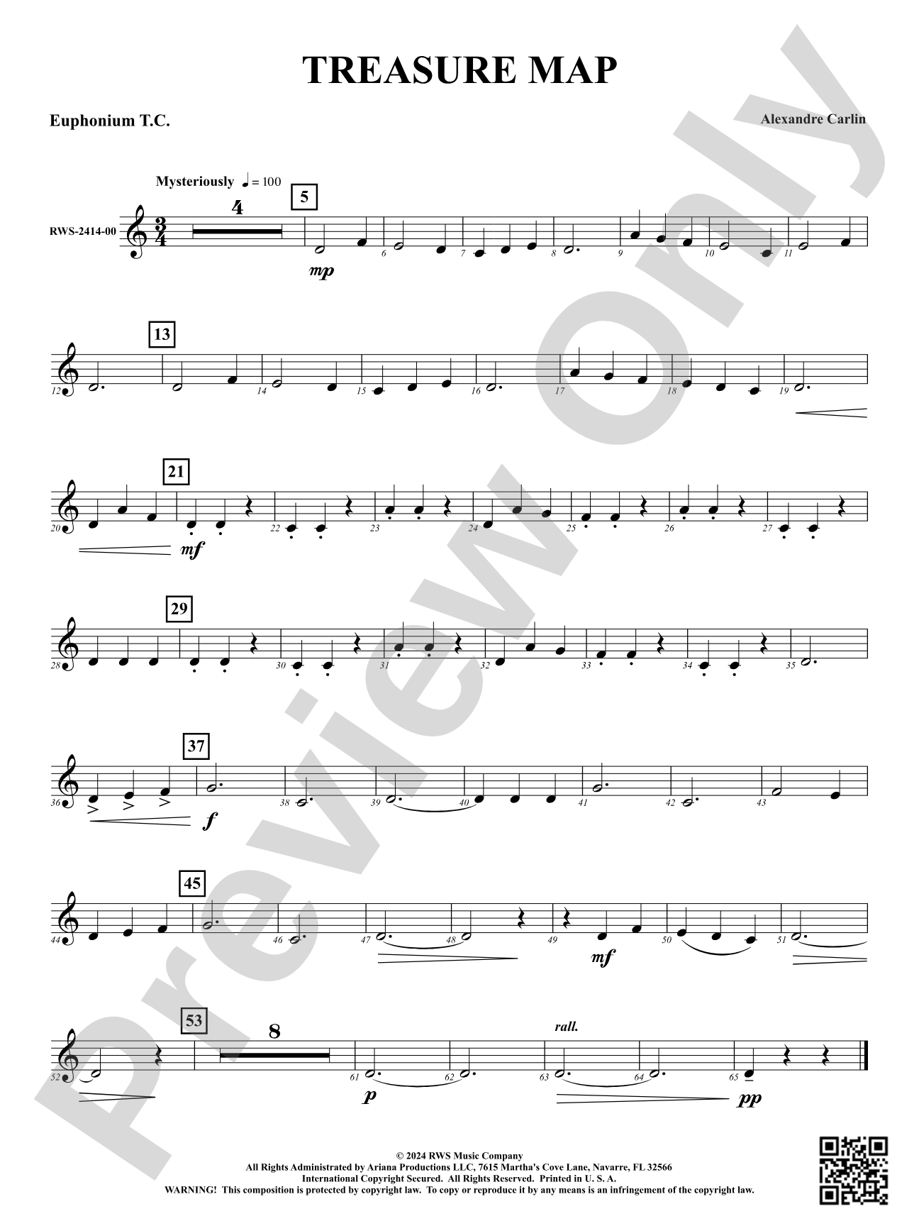 Treasure Map: Baritone T.C.
