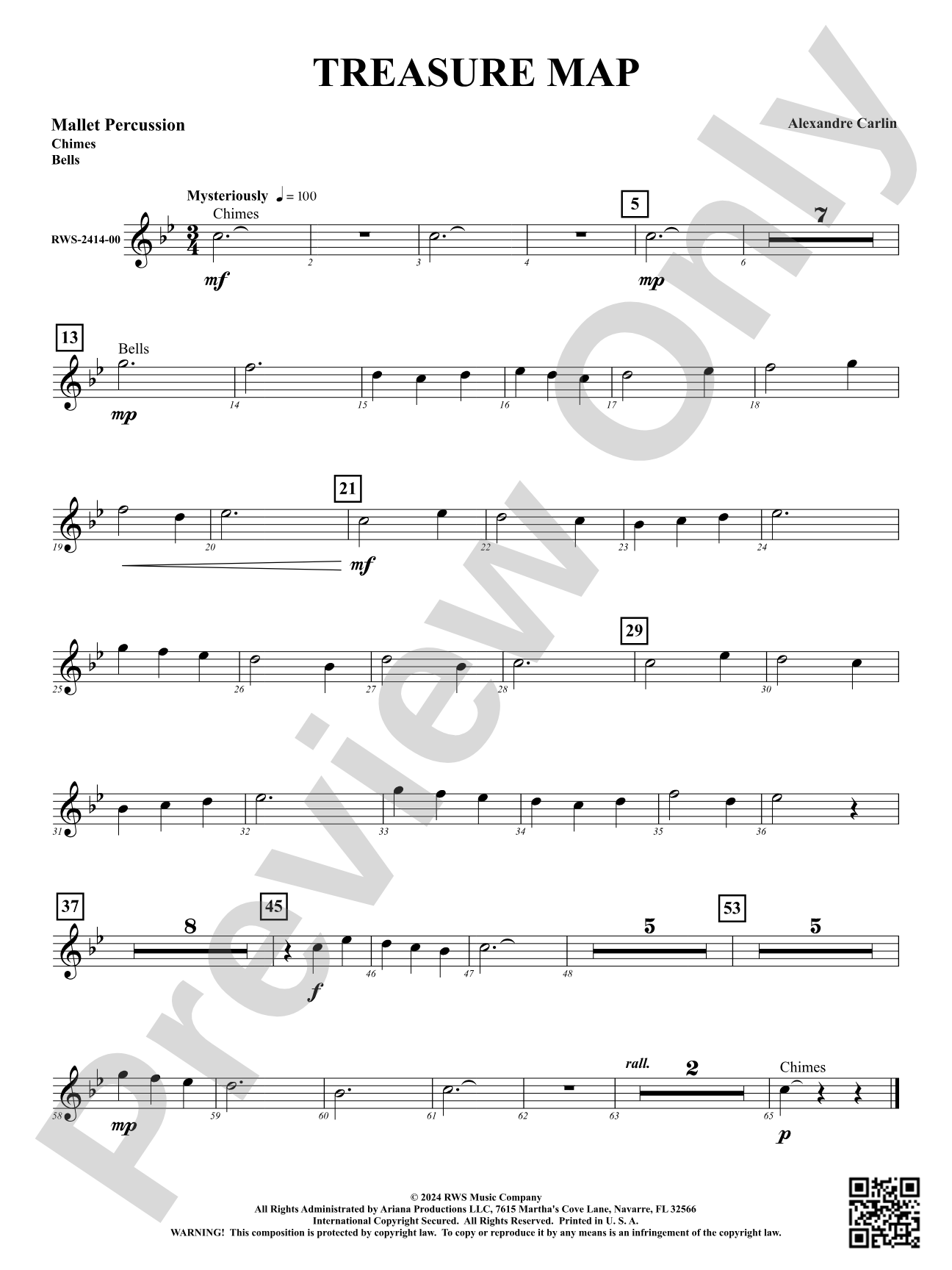 Treasure Map: 1st Mallet Percussion