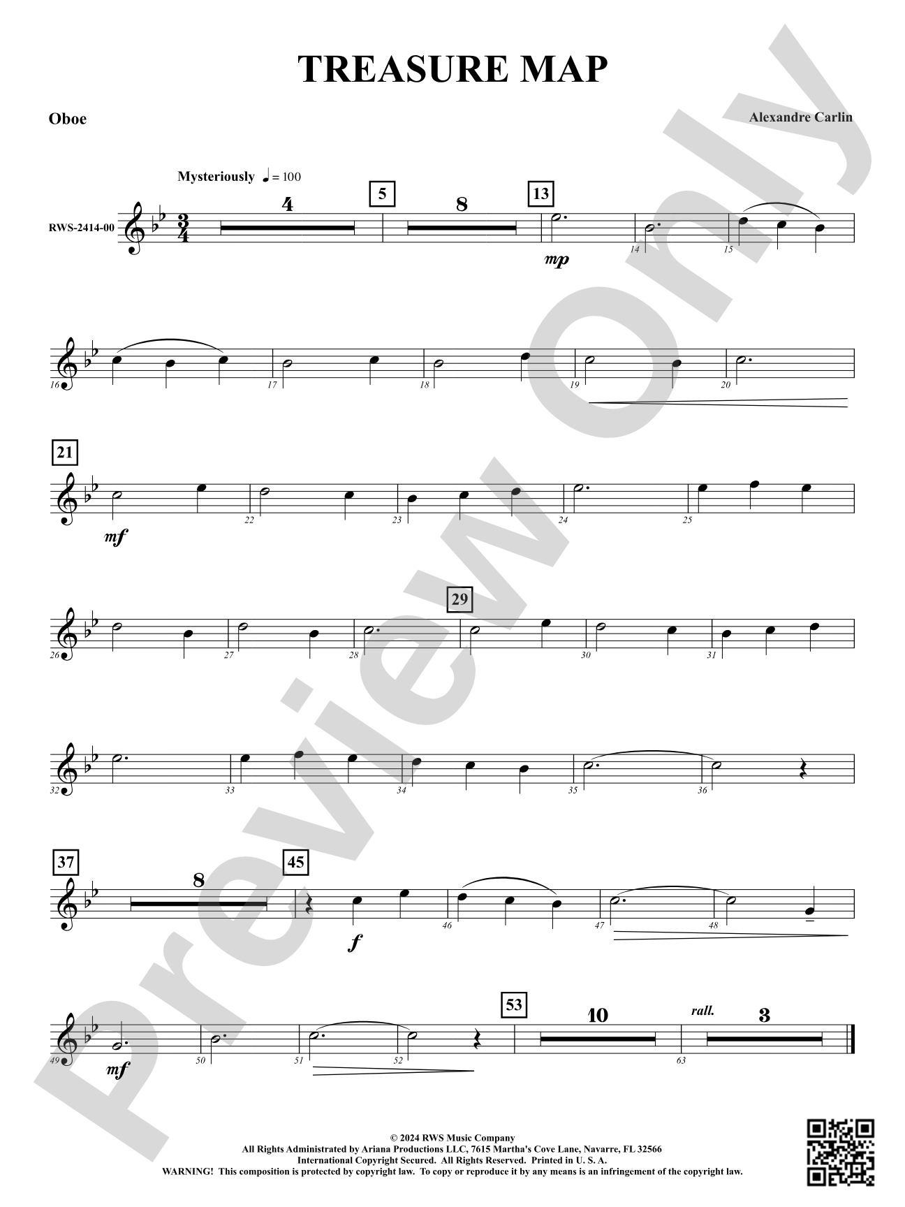 Treasure Map: Oboe