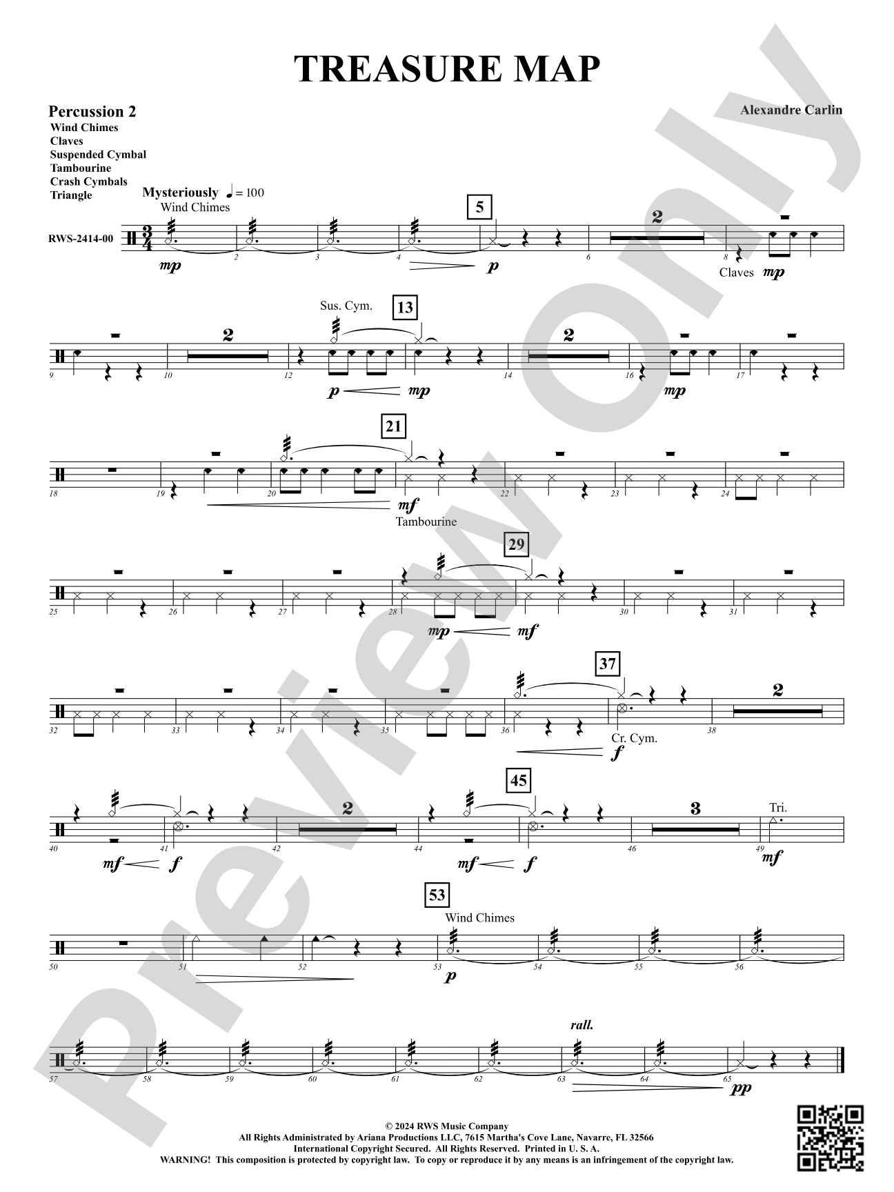 Treasure Map: 2nd Percussion