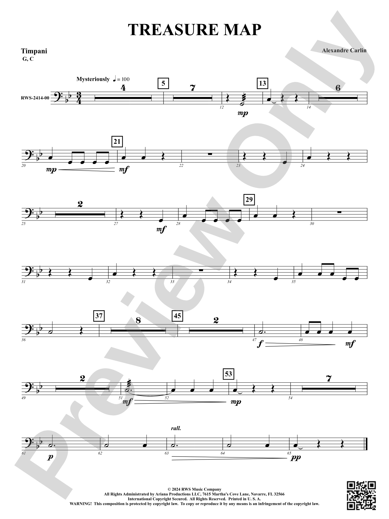 Treasure Map: Timpani